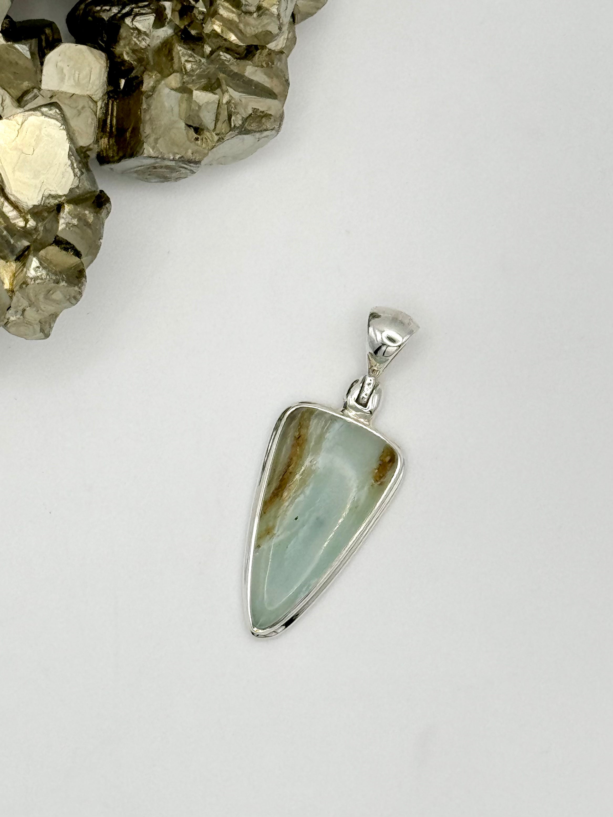 •PERUVIAN OPAL FANG• sterling silver pendant