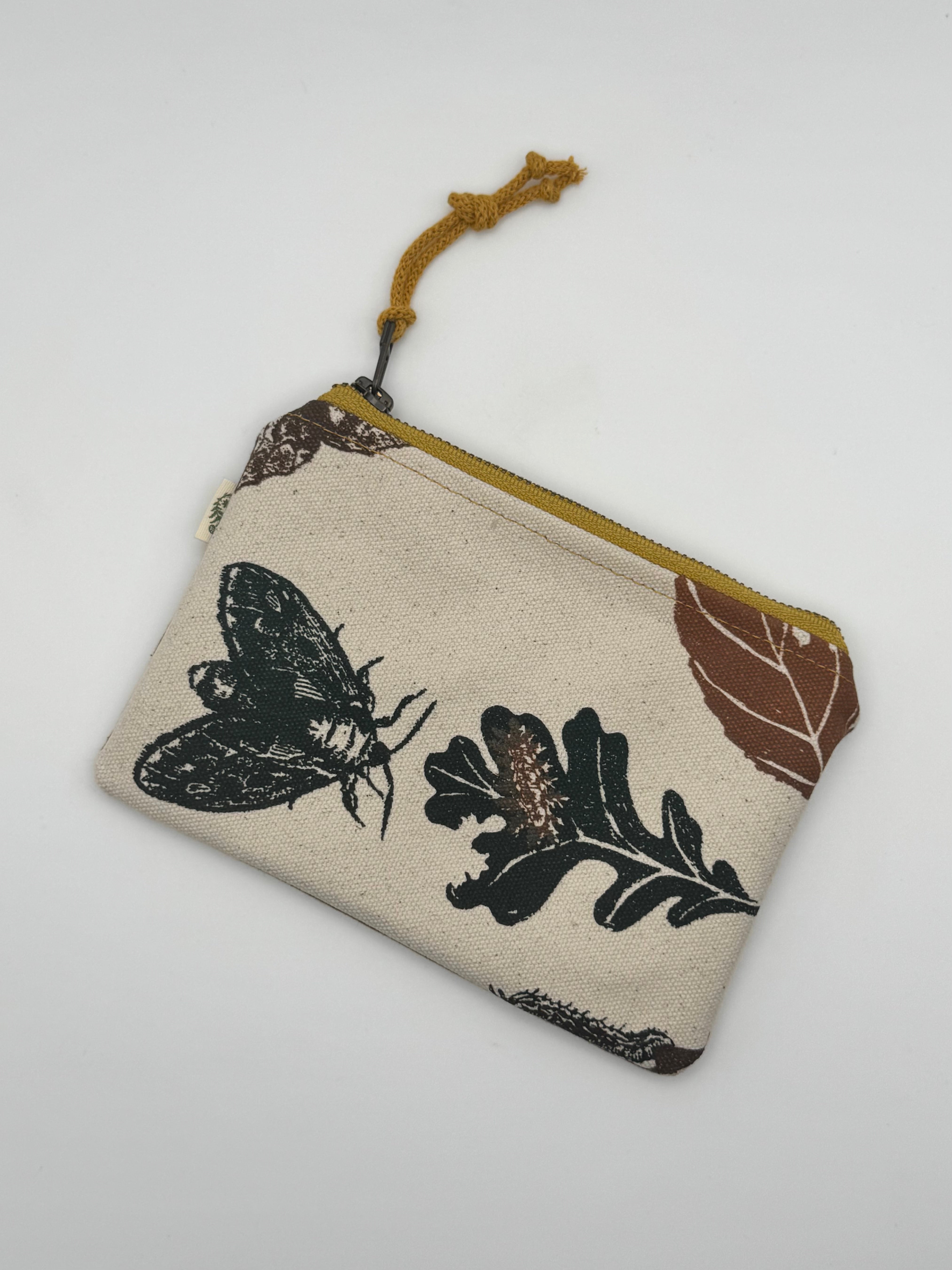 •MINI POUCH - OAK• waxed canvas bag