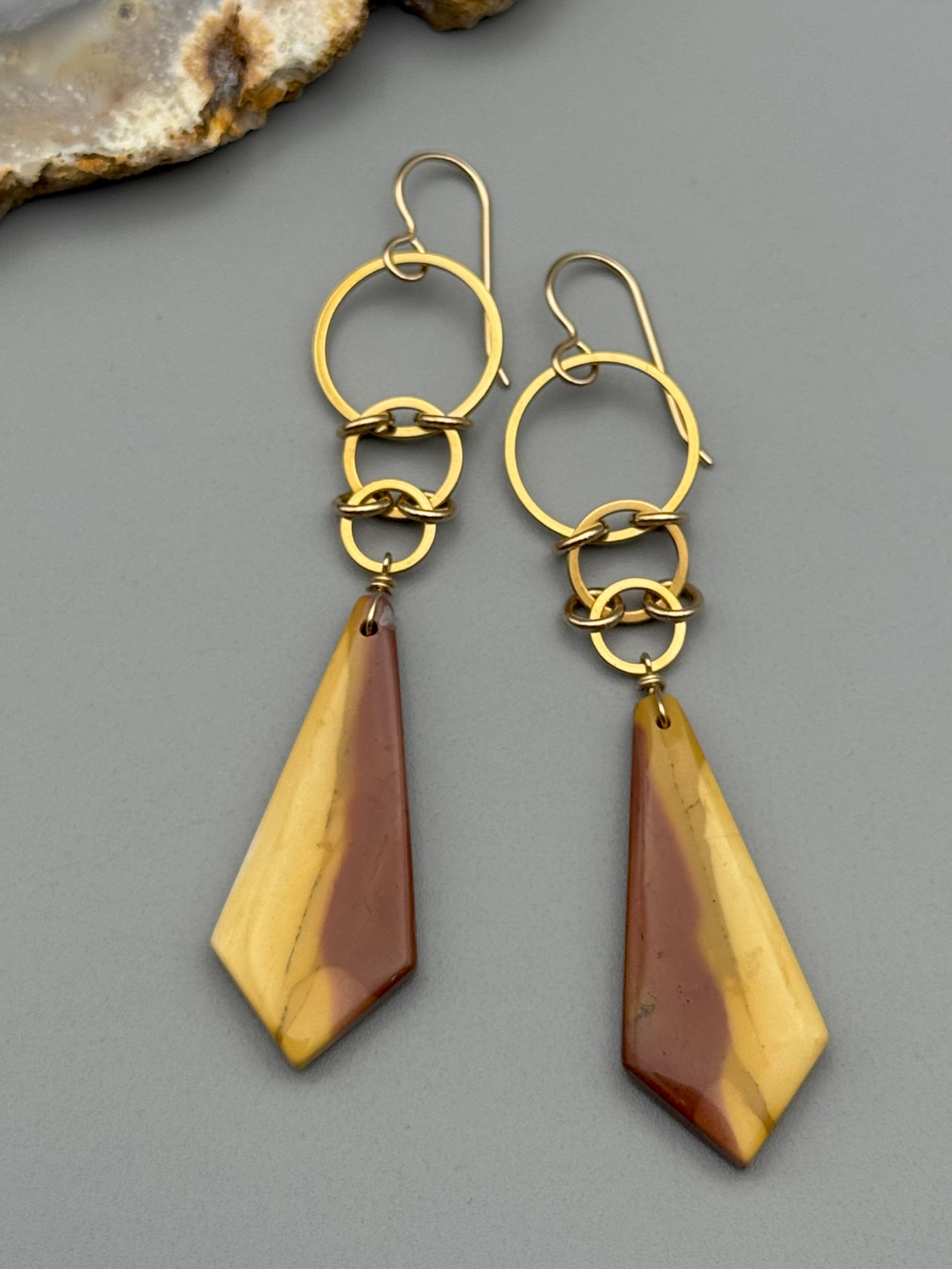 •EOWYN• mookaite jasper kite + gold earrings