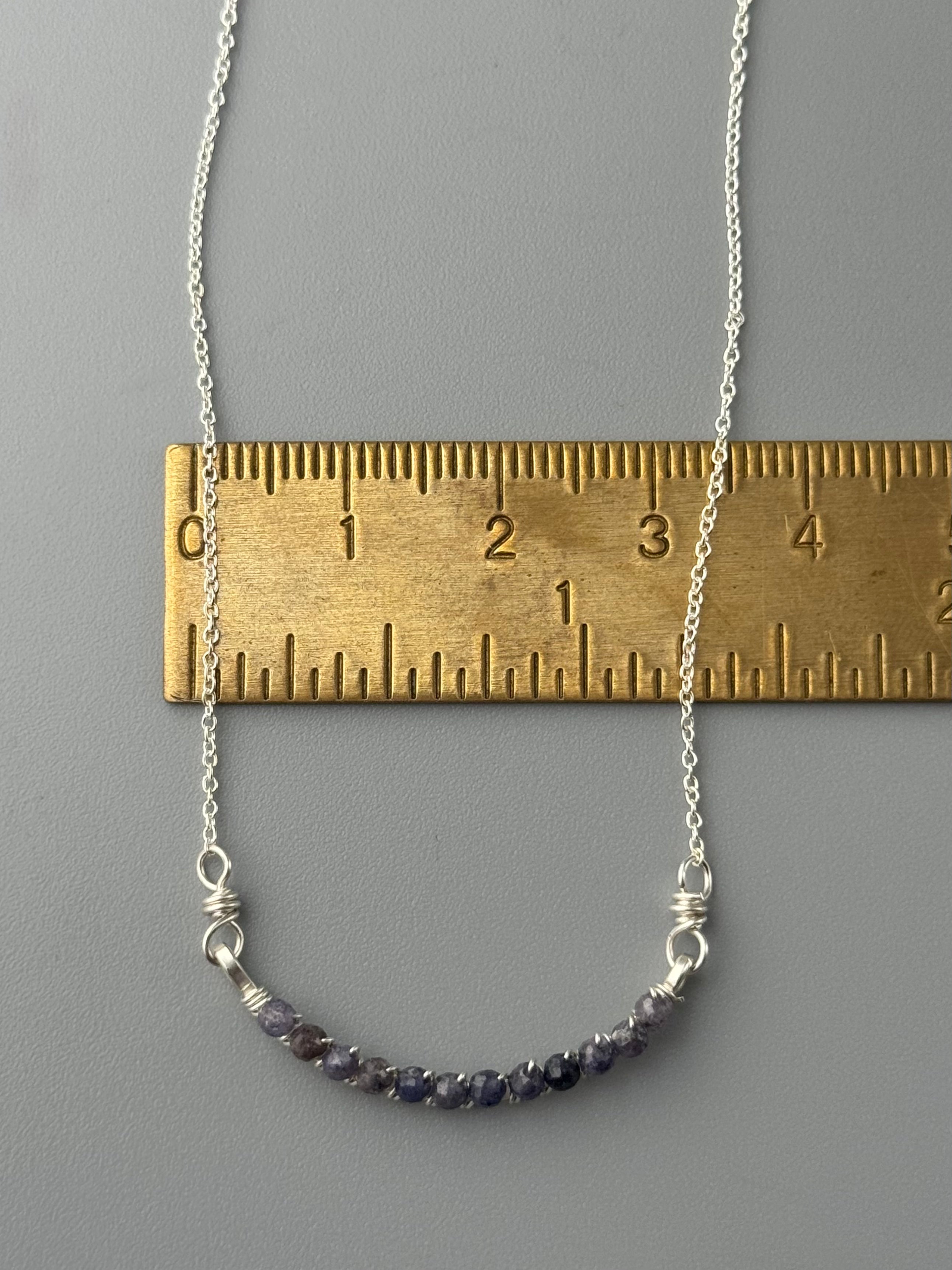 •SMILE• sapphire + silver necklace
