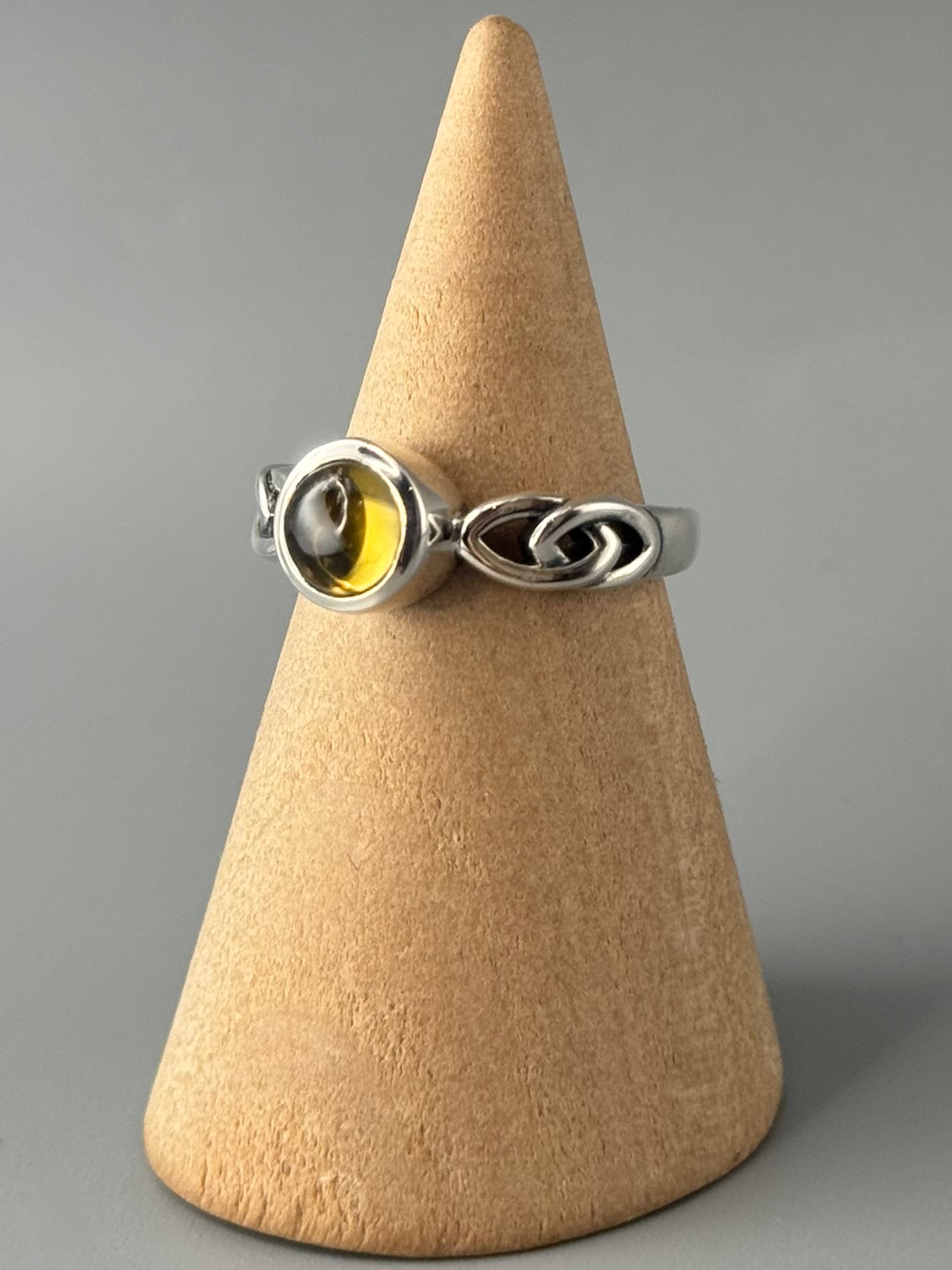 •TOURMALINE - KNOT• sterling silver ring (size 6.25)