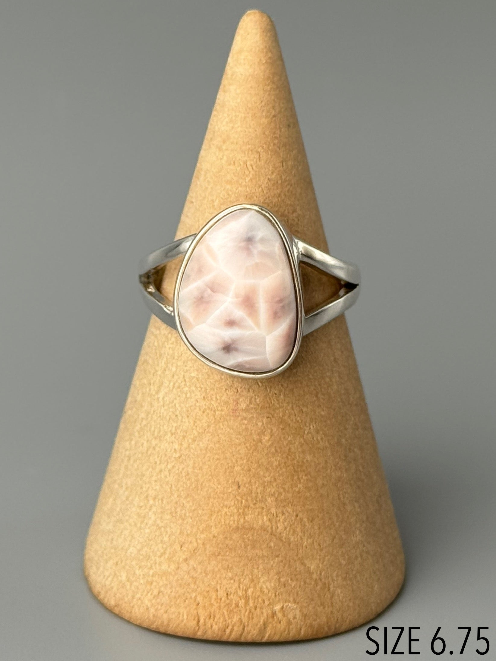 •THOMSONITE - FREEFORM• split band silver ring (various sizes)