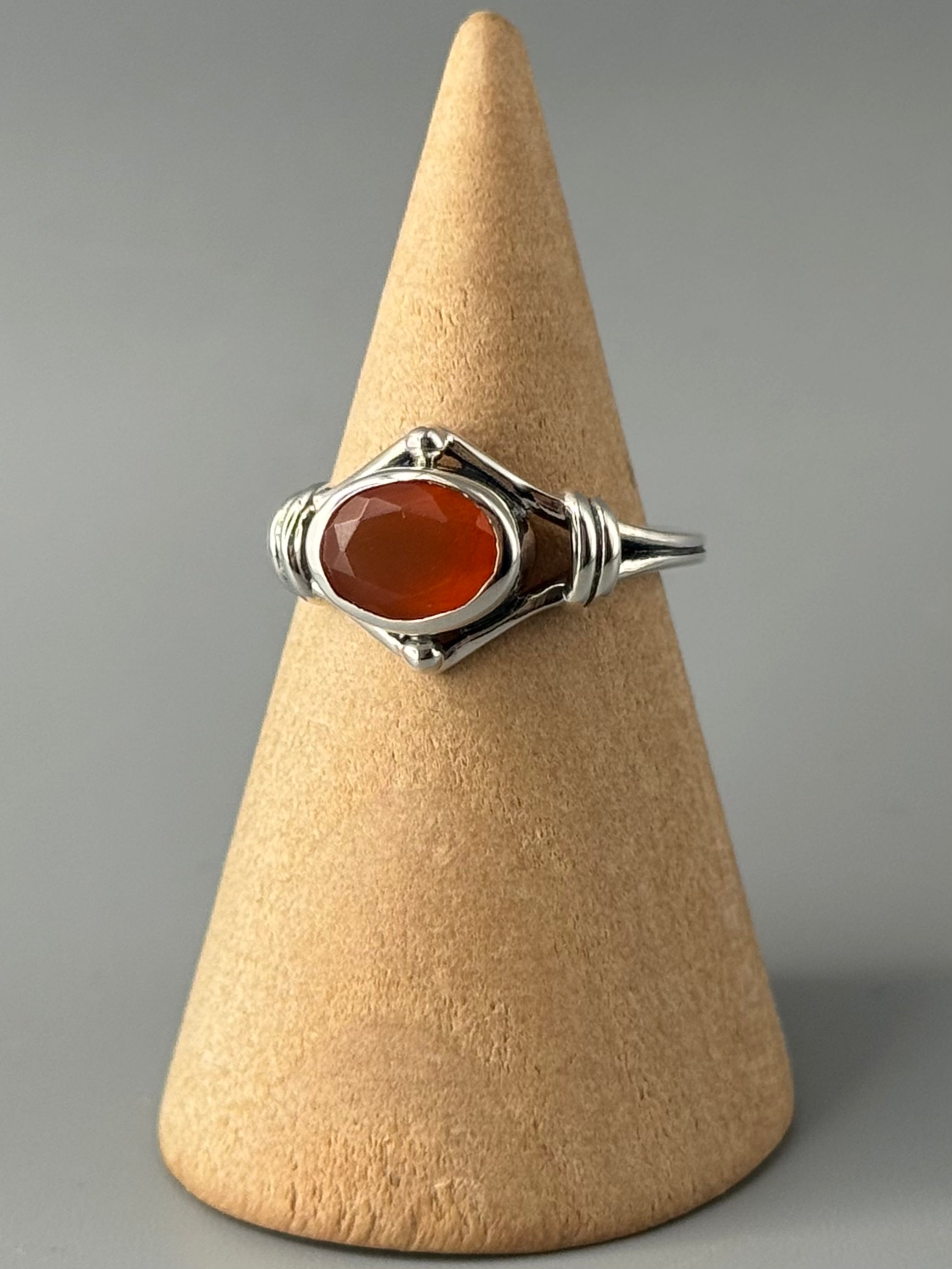 •CARNELIAN - PORT• sterling silver ring (various sizes)