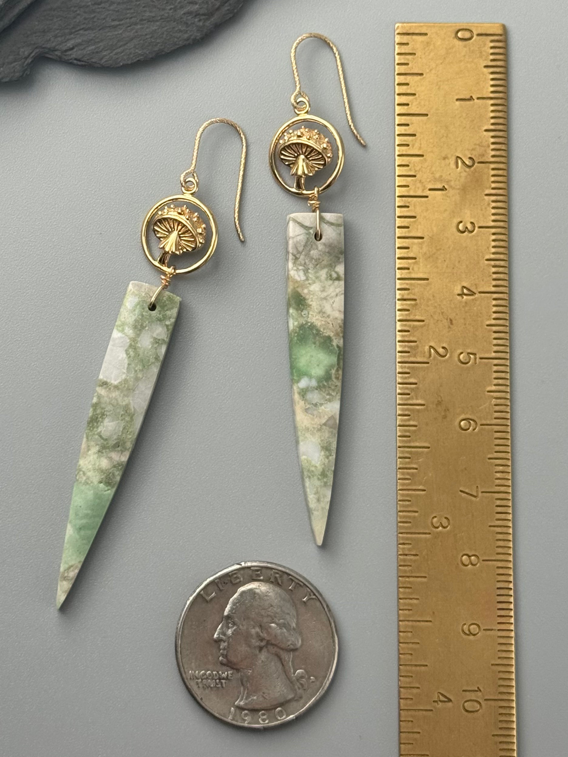 •UNDERSTORY• utah variscite + gold earrings