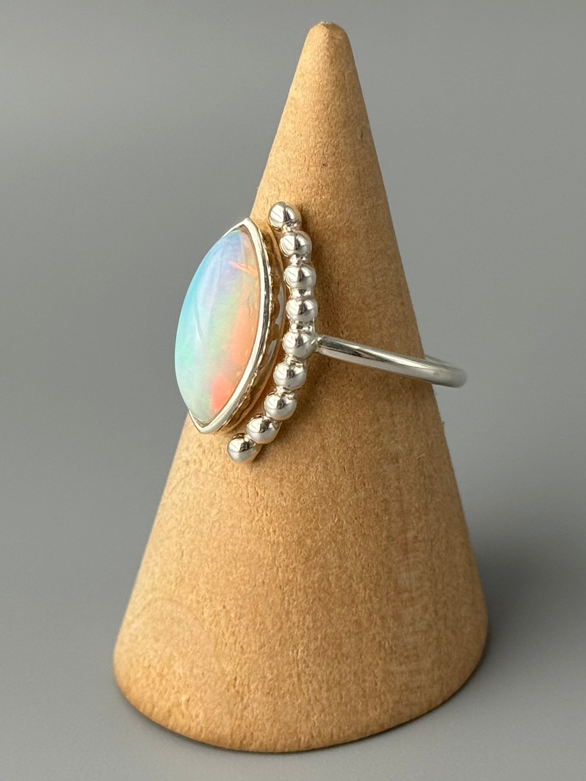 •ETHIOPIAN OPAL - EYE OPENER• adjustable silver ring