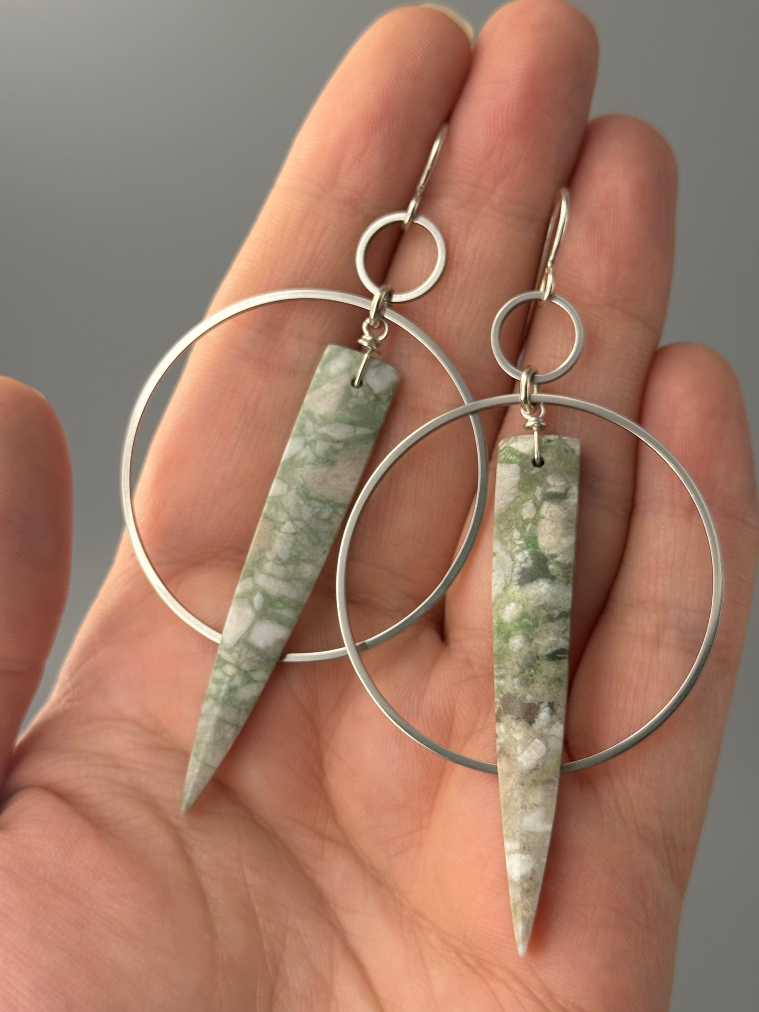•EQUA-ORBIT• utah variscite + silver earrings