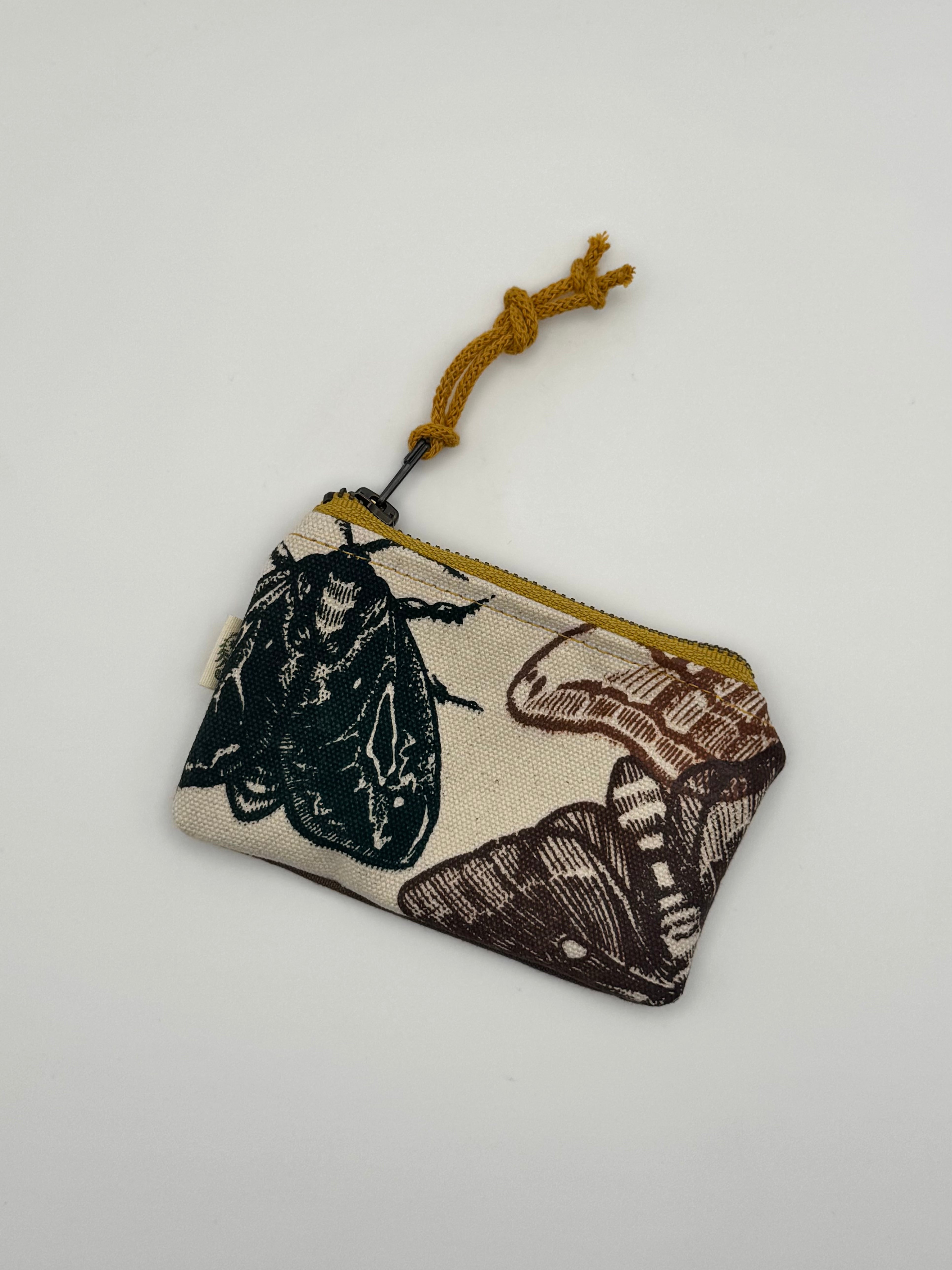 •CARD POUCH - OAK• waxed canvas bag