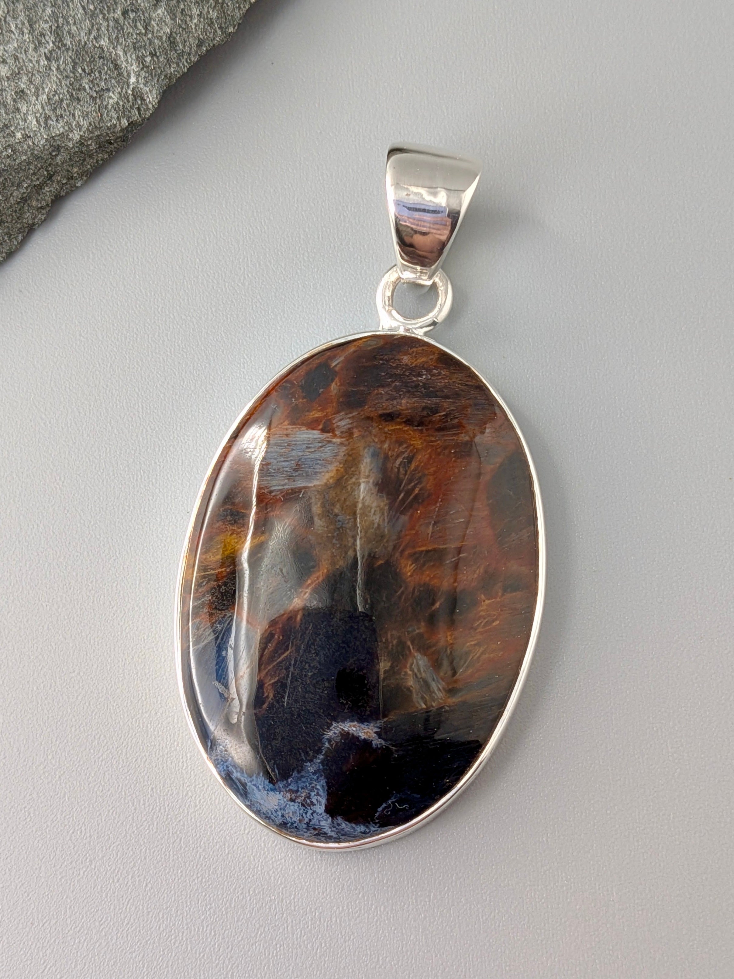 •PIETERSITE OVAL - 1• sterling silver pendant