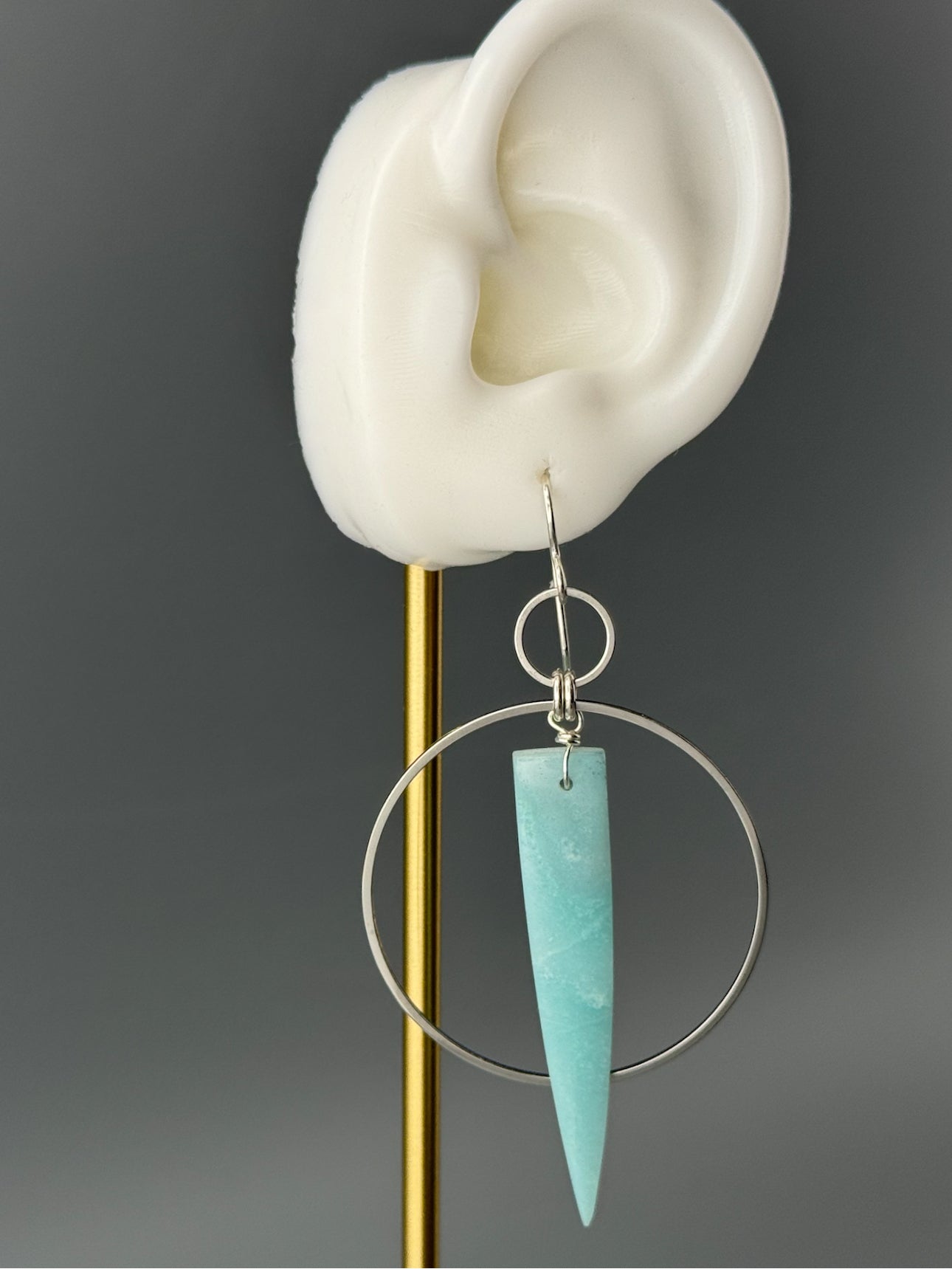 •EQUA-ORBIT• amazonite + silver earrings