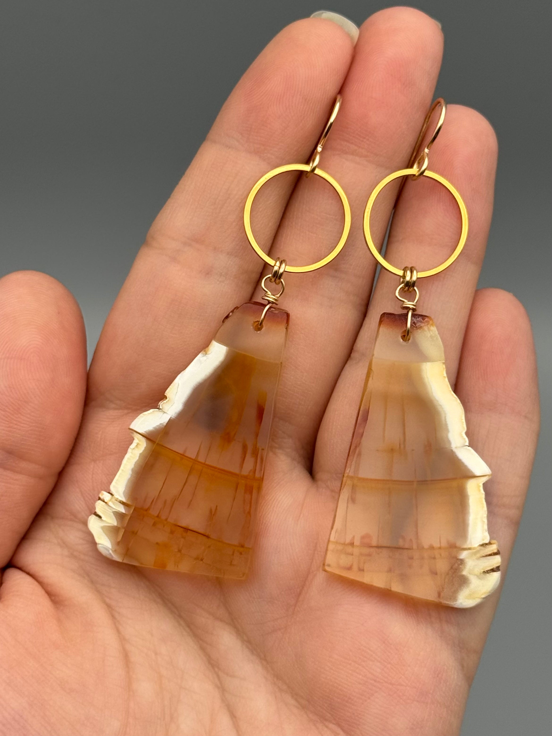•LUNA• carnelian + gold earrings