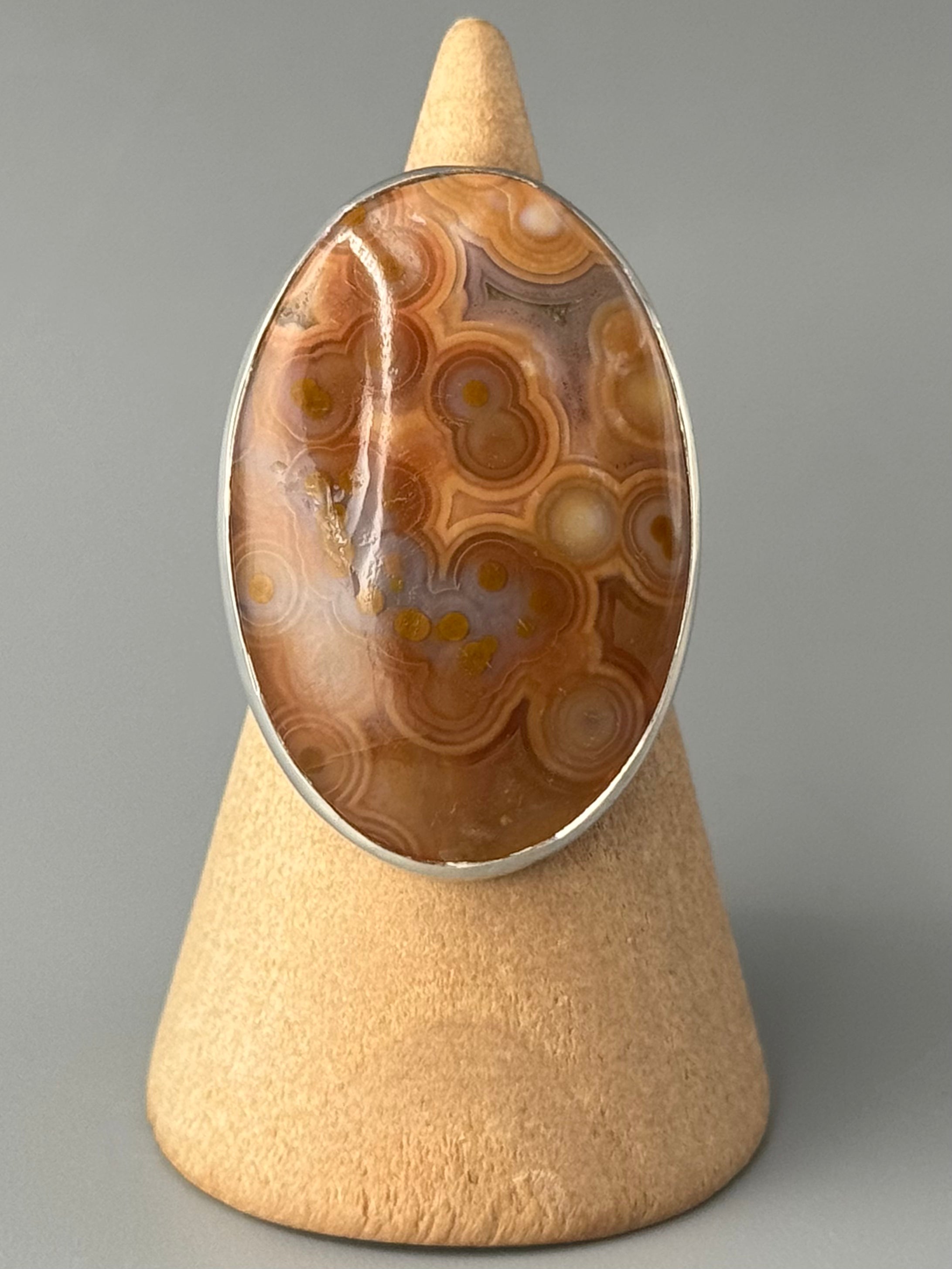 •OCEAN JASPER - LARGE OVAL• sterling silver ring (size 8)