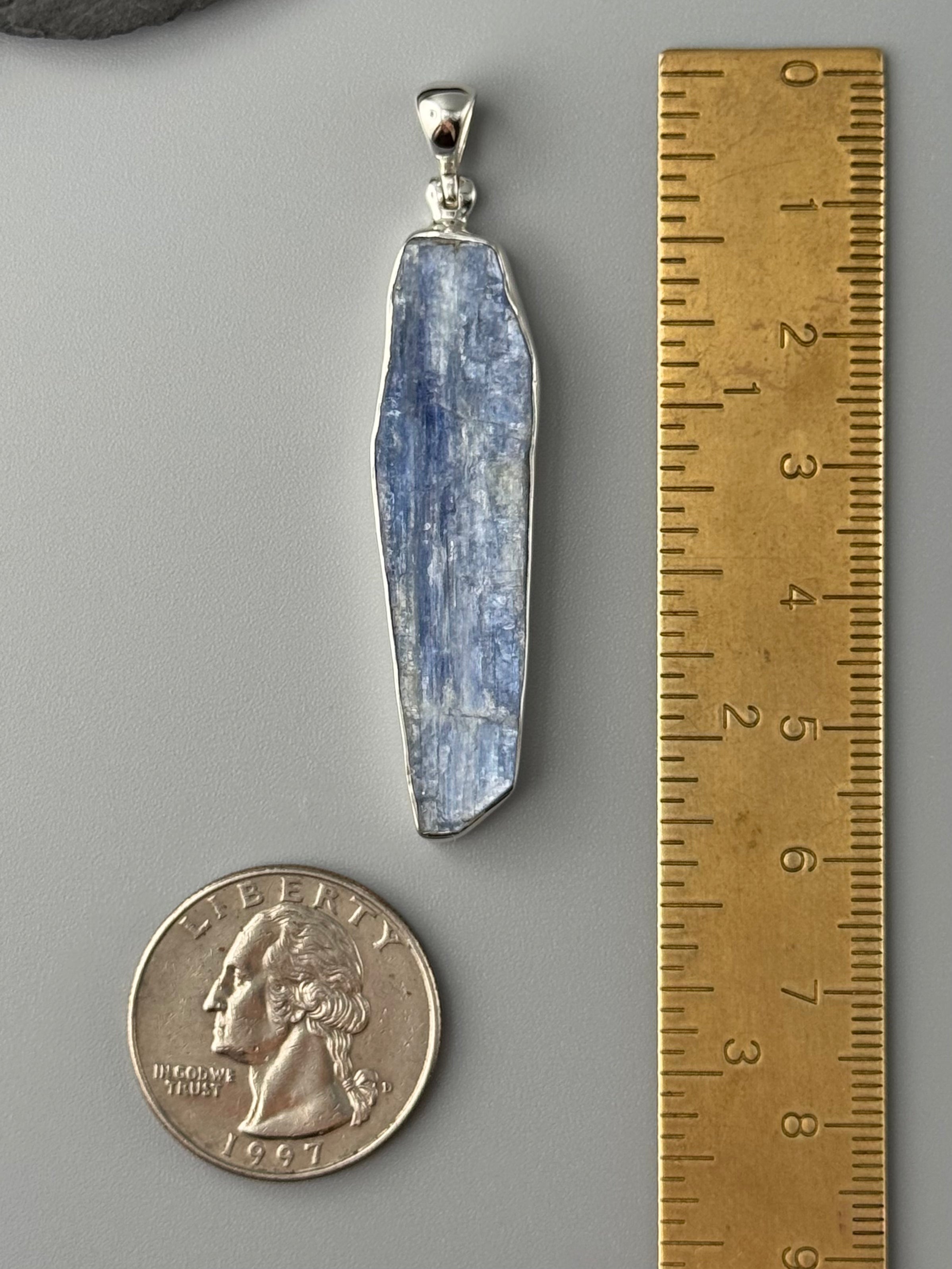 •KYANITE - FREEFORM• sterling silver pendant