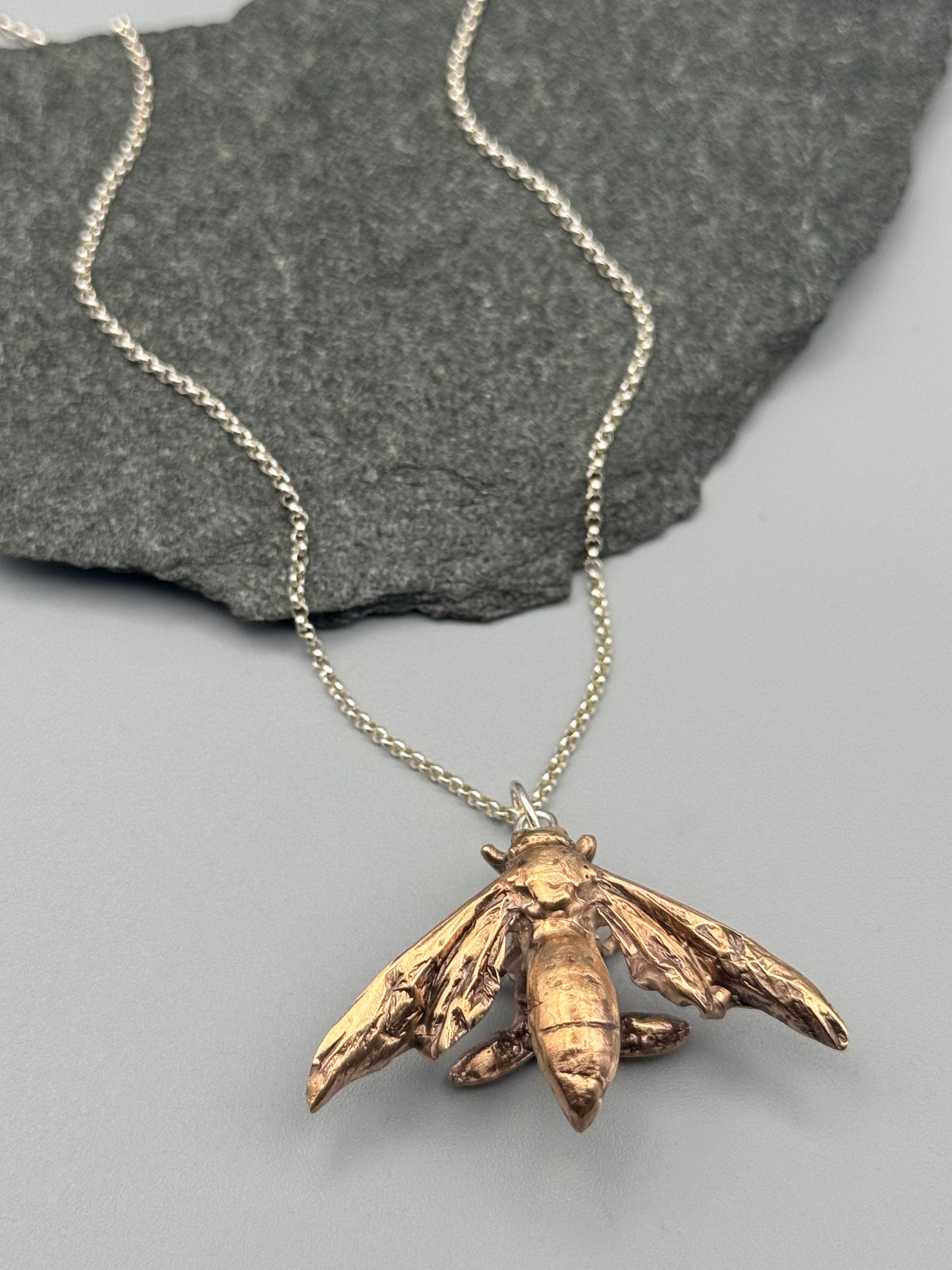 •CICADA KILLER• bronze cast necklace (various lengths)