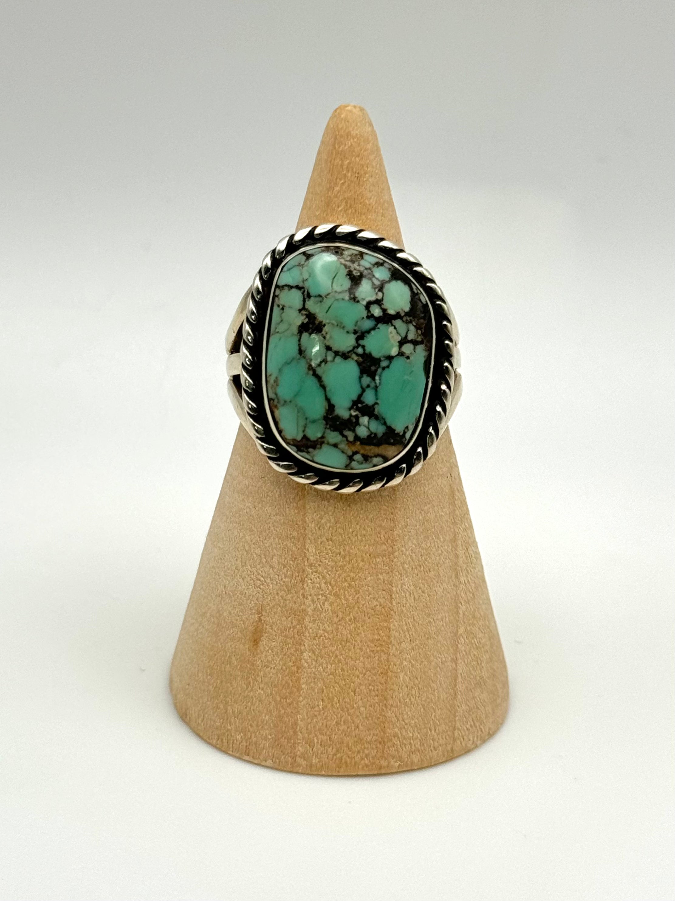 •TURQUOISE - 2• Navajo silver ring (size 6.5)