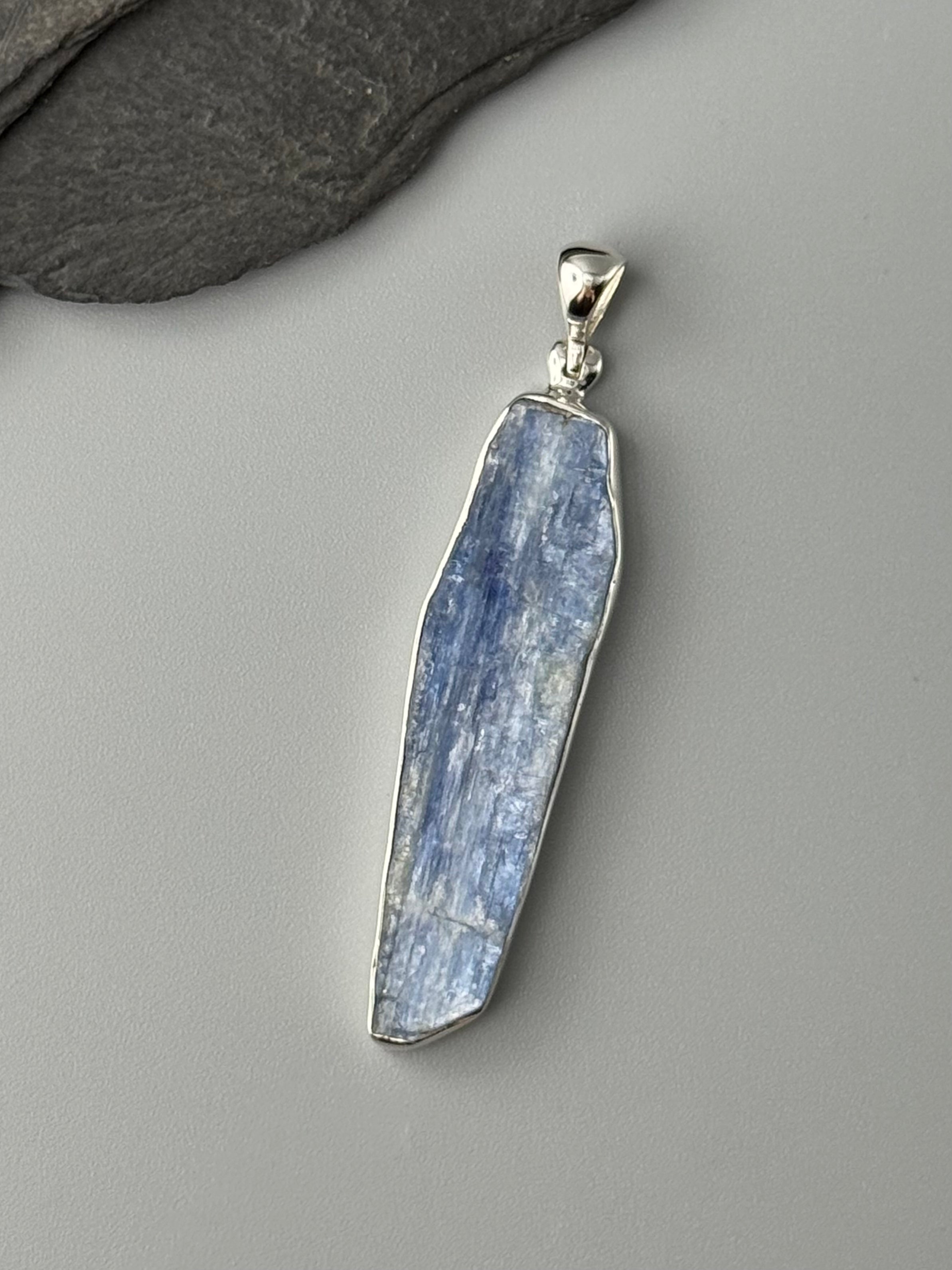 •KYANITE - FREEFORM• sterling silver pendant