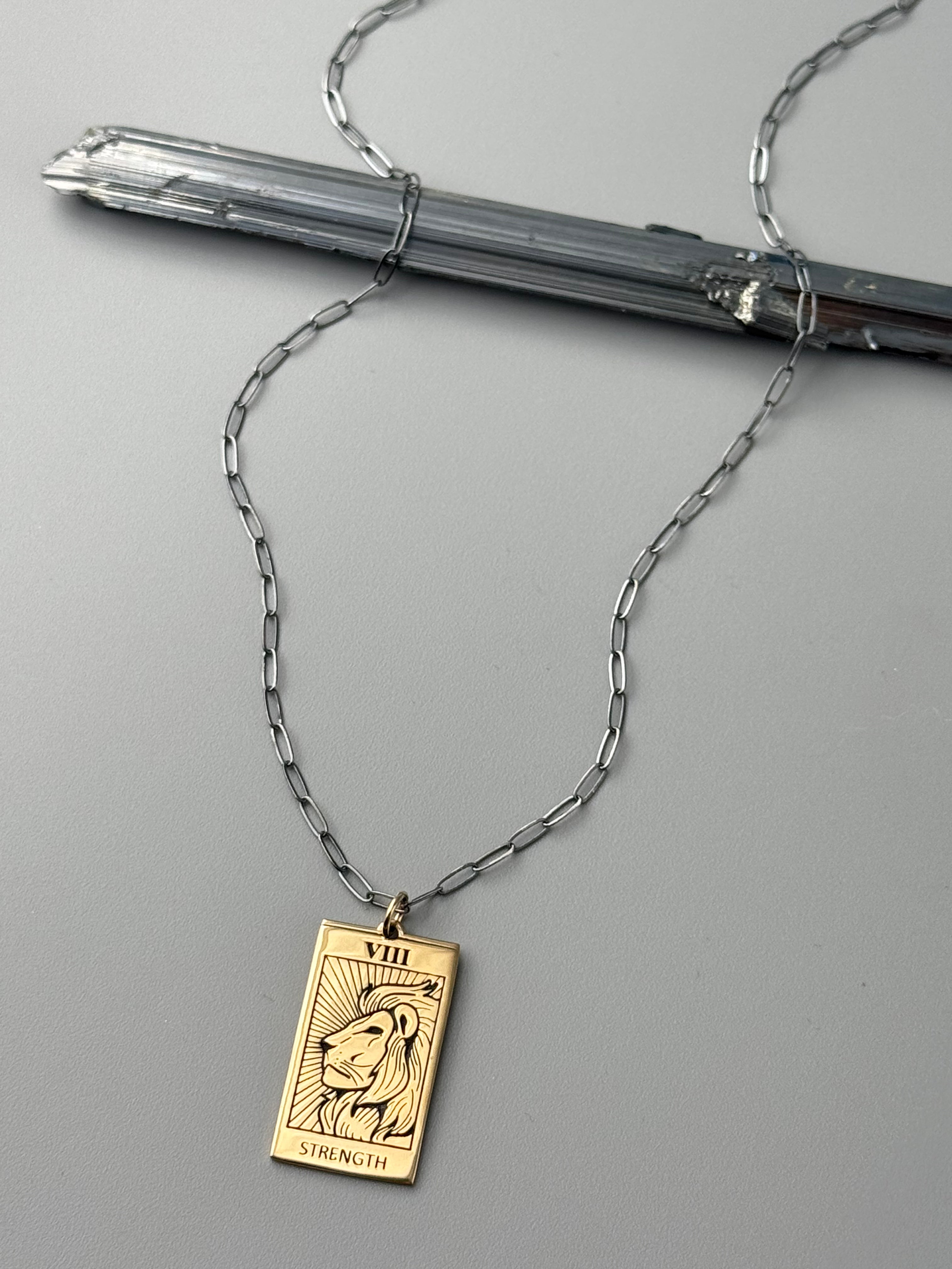 •TAROT TALISMAN• mixed metal necklace (18"-20" long)