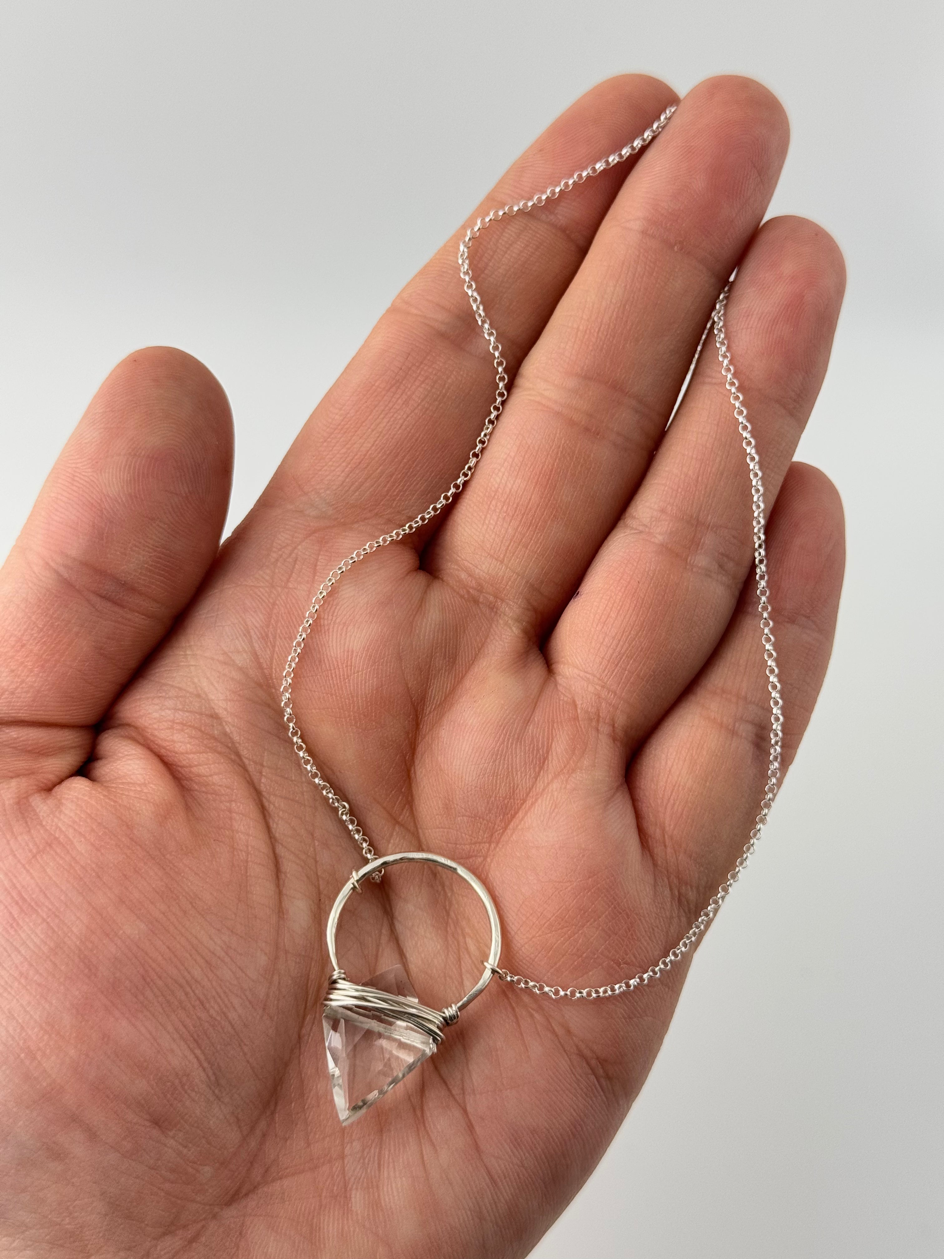 •ALBATROSS• clear quartz + silver necklace (various lengths)