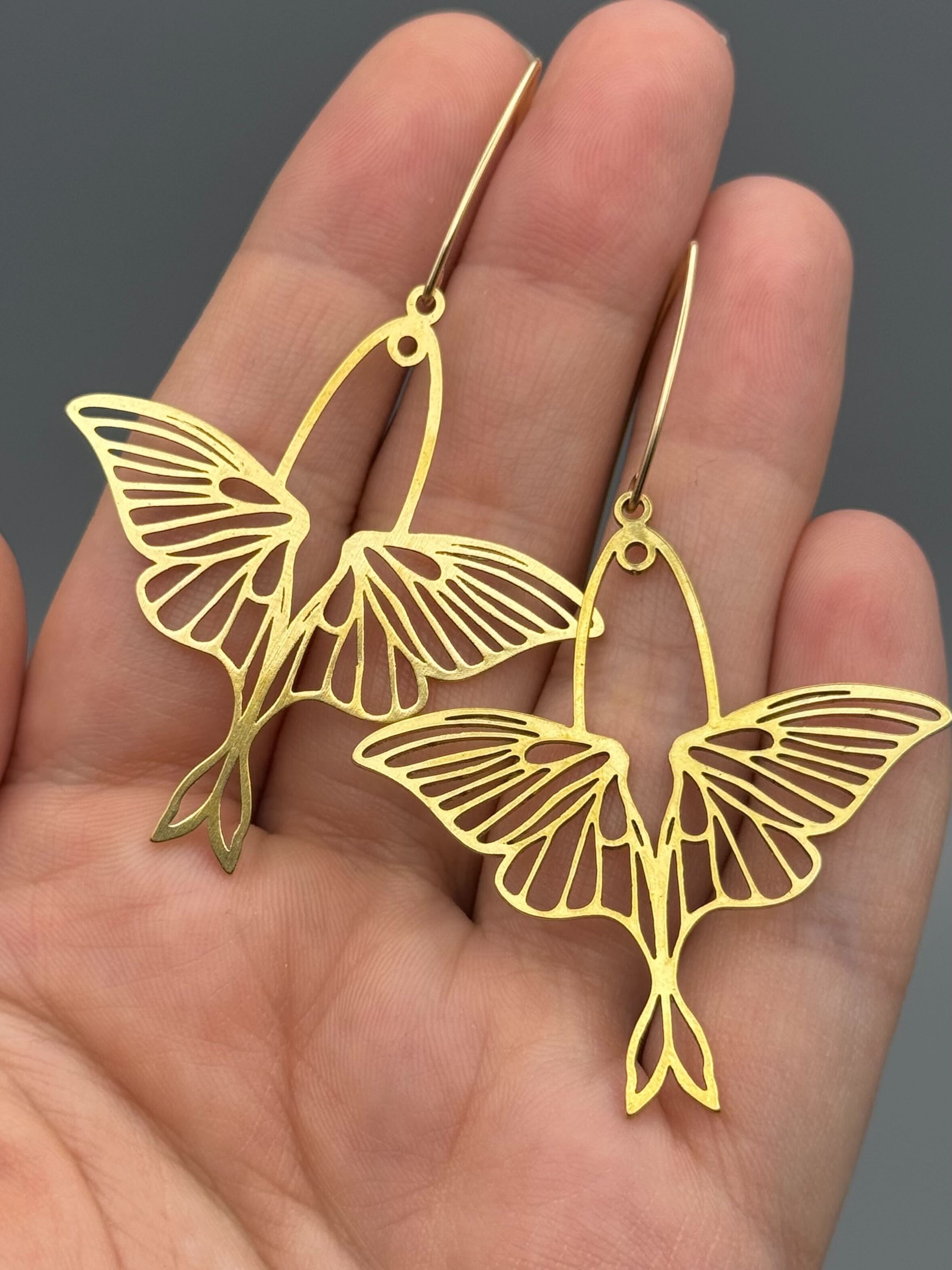 •ACTIAS• gold dangle earrings