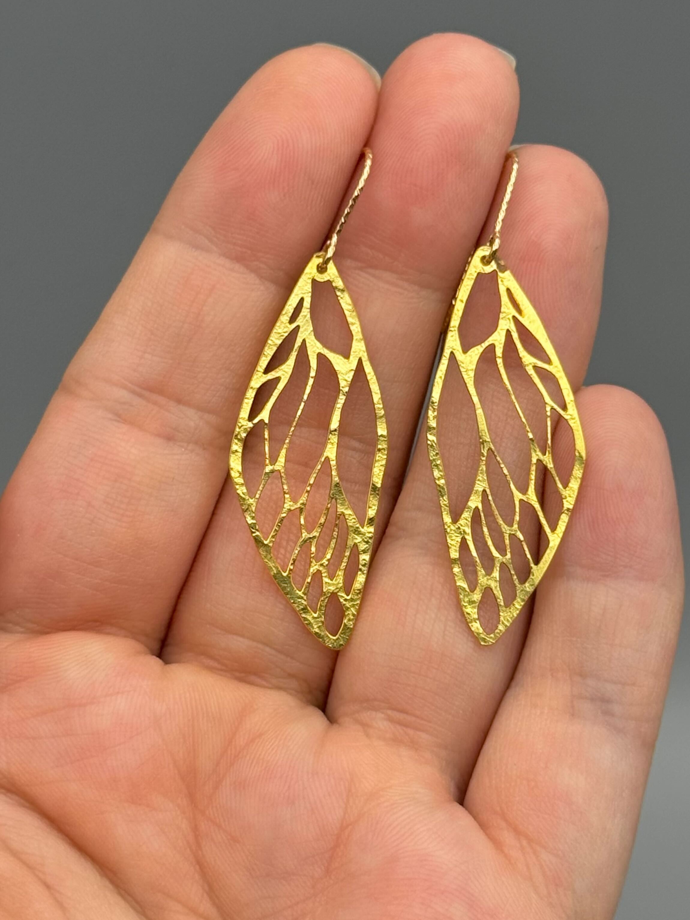 •LIL' METAMORPH• gold dangle earrings