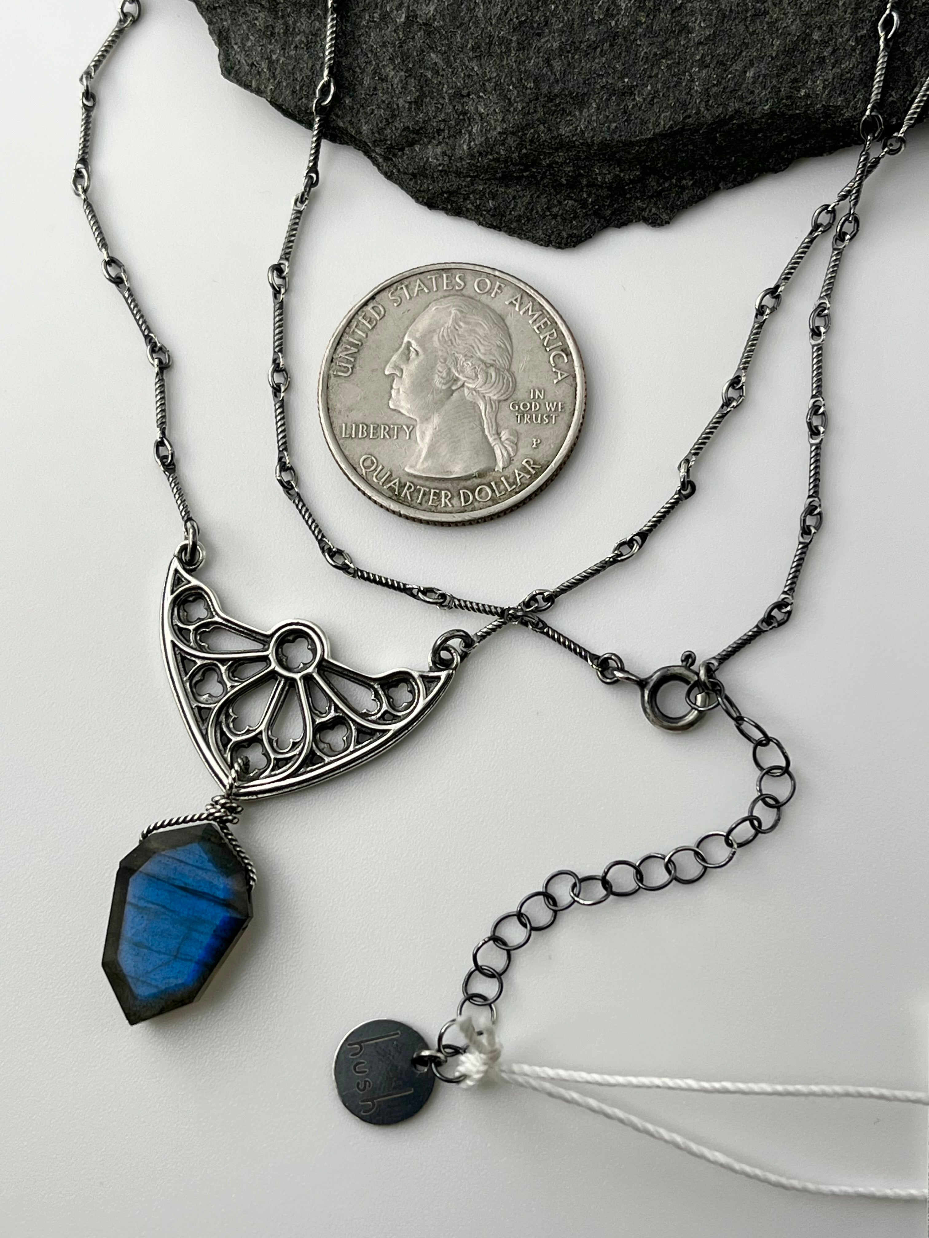 •SAGRADA• labradorite + silver necklace (18"-20" long)