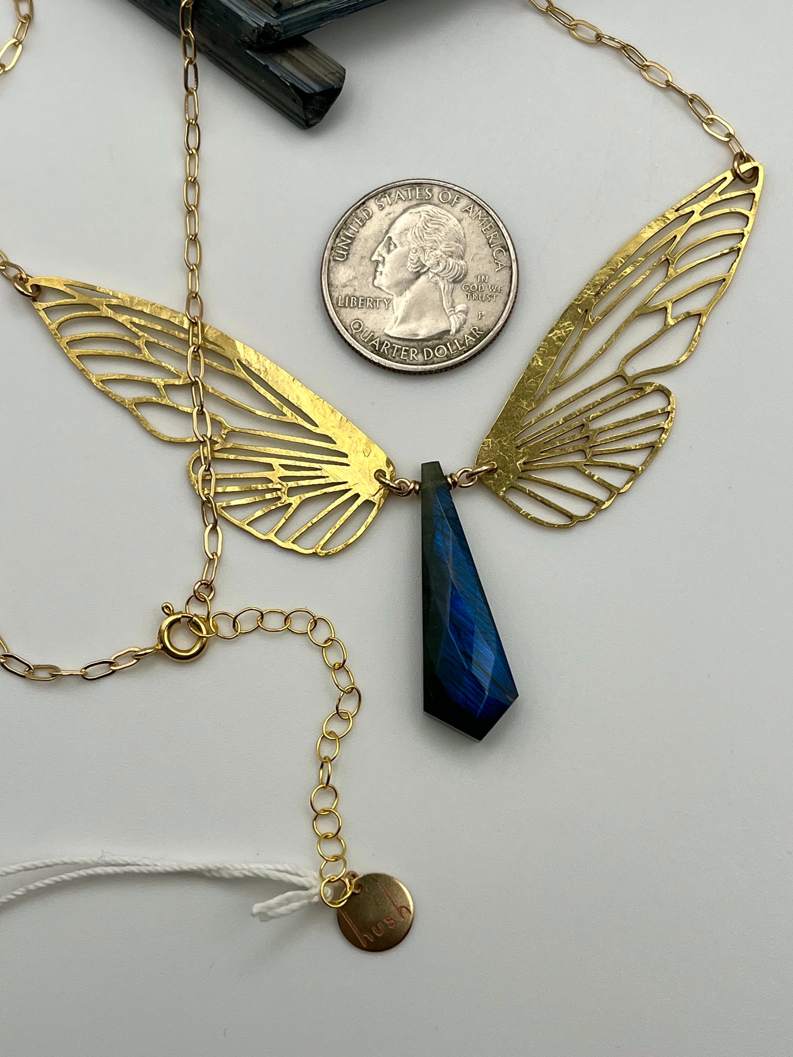 •METAMORPH• labradorite + gold necklace (18"-20" long)