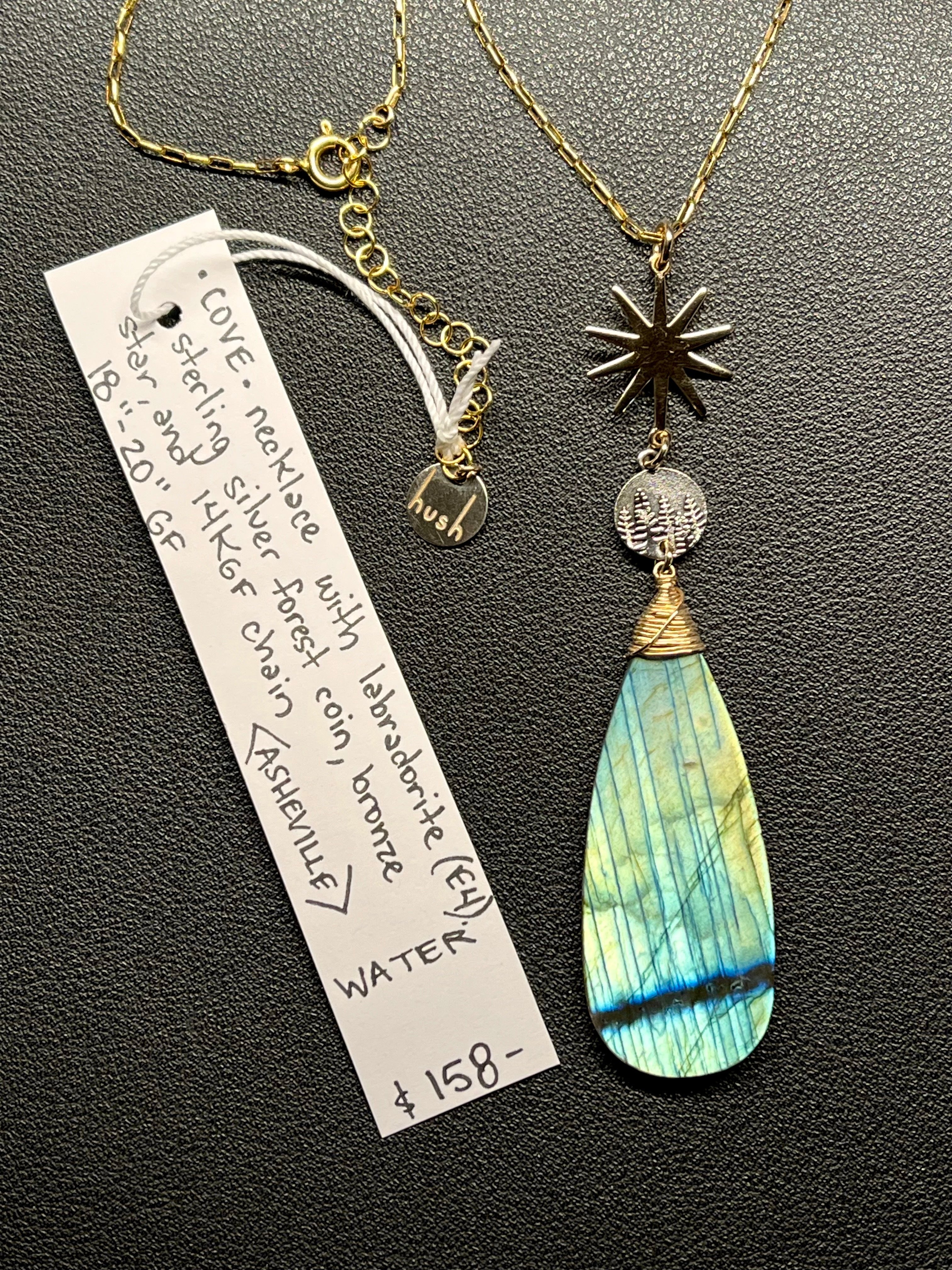 •COVE• labradorite + cosmic cove star + mixed metal necklace (18"-20")