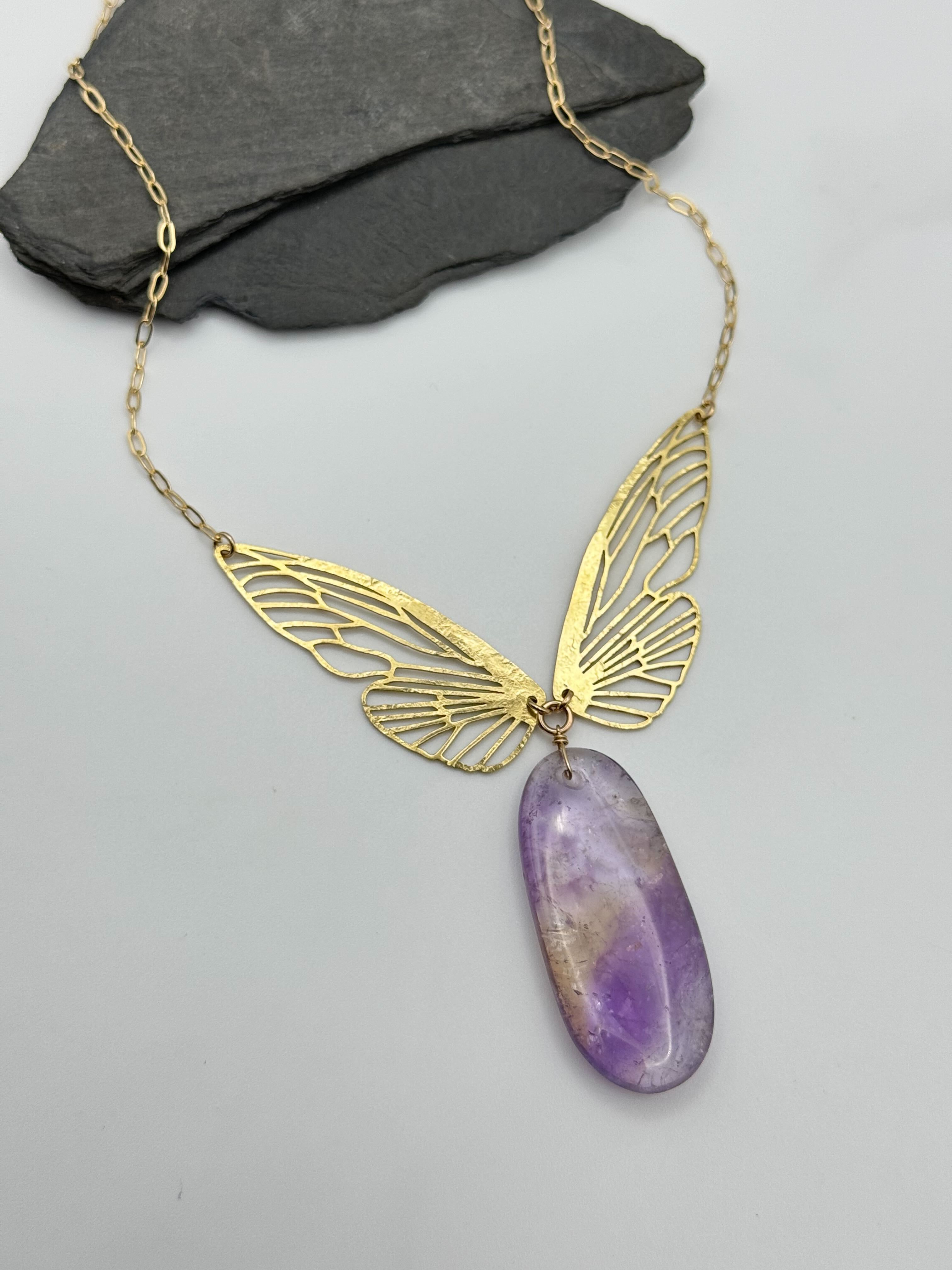 •METAMORPH• ametrine + gold necklace (18"-20" long)