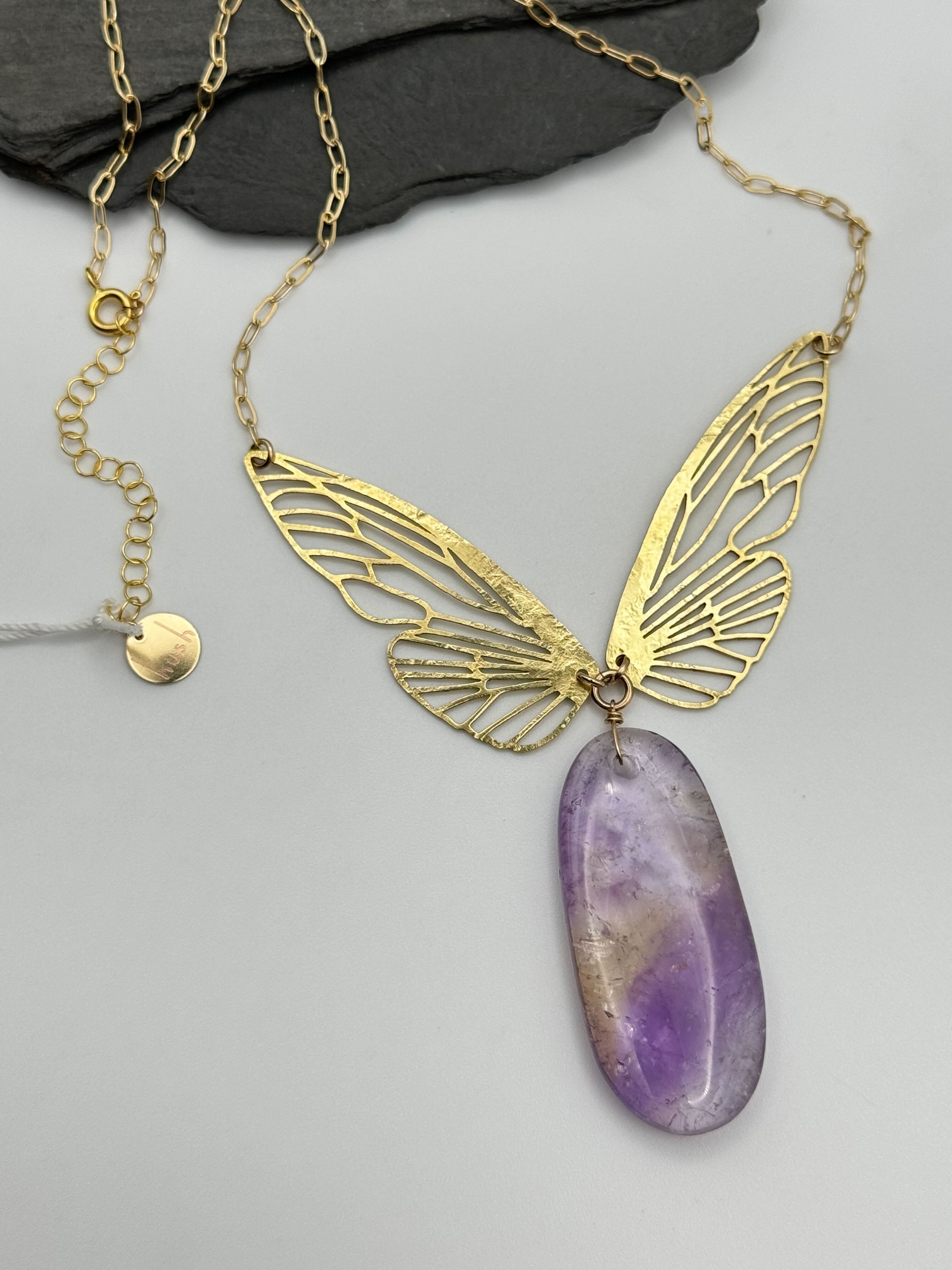 •METAMORPH• ametrine + gold necklace (18"-20" long)