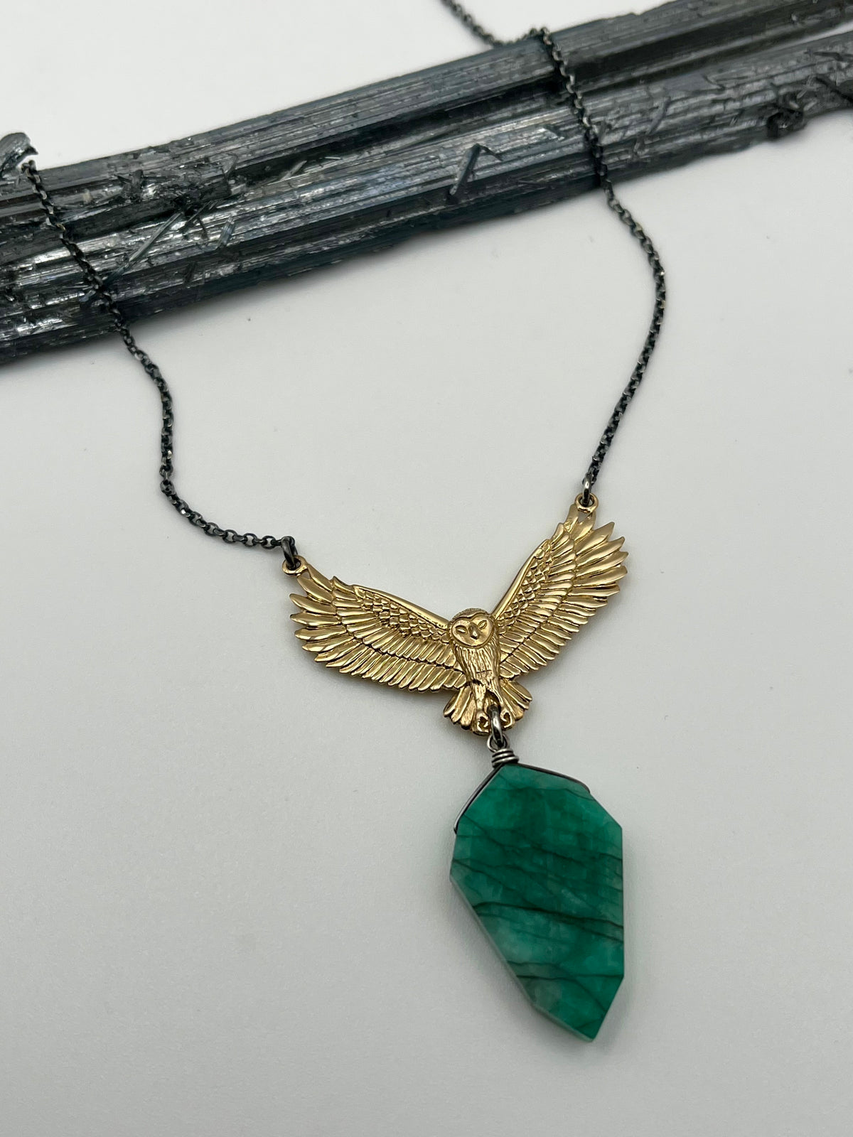 •SUEÑO• labradorite + kyanite + mixed metal necklace (28