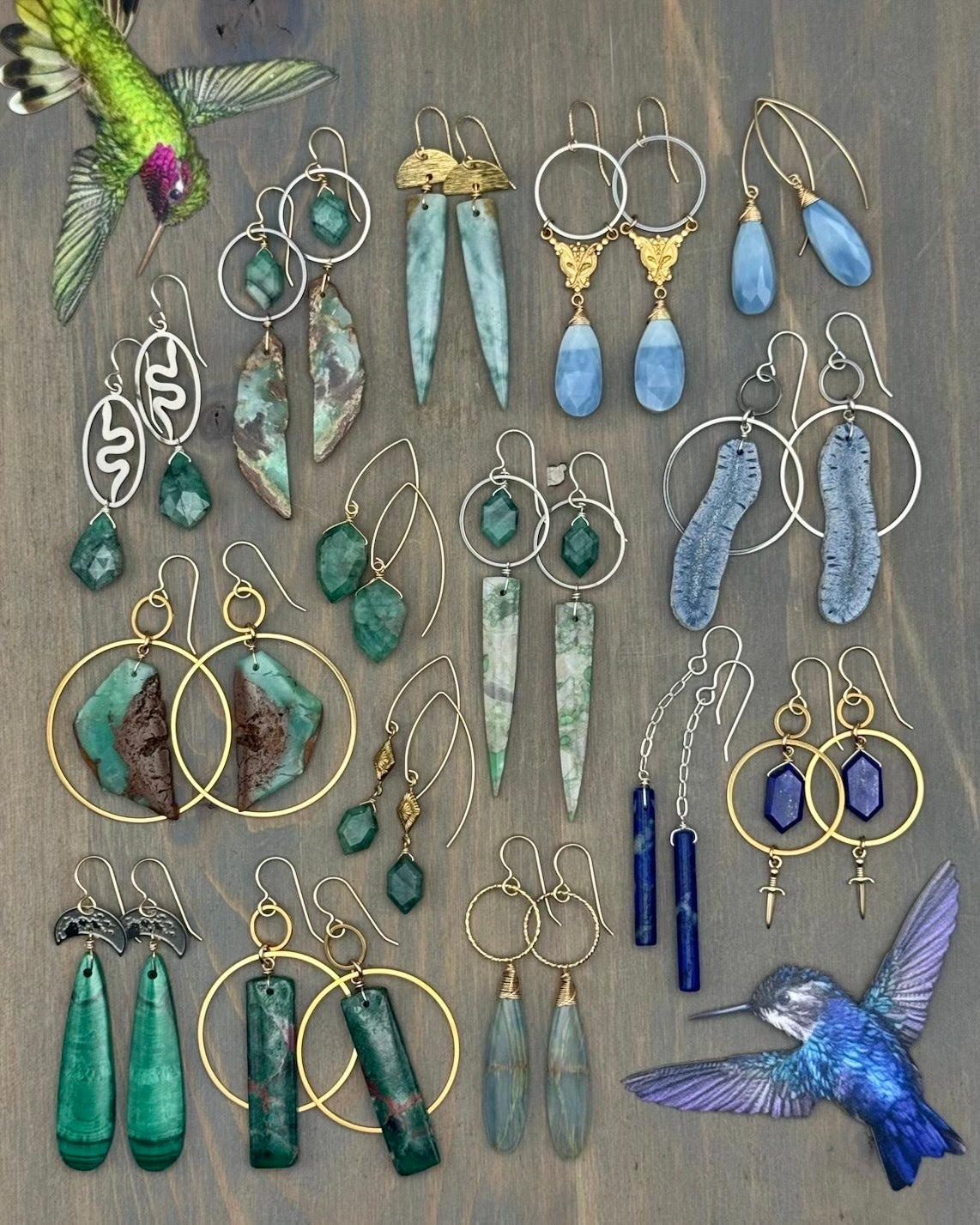 •LINKED• lapis lazuli + silver earrings