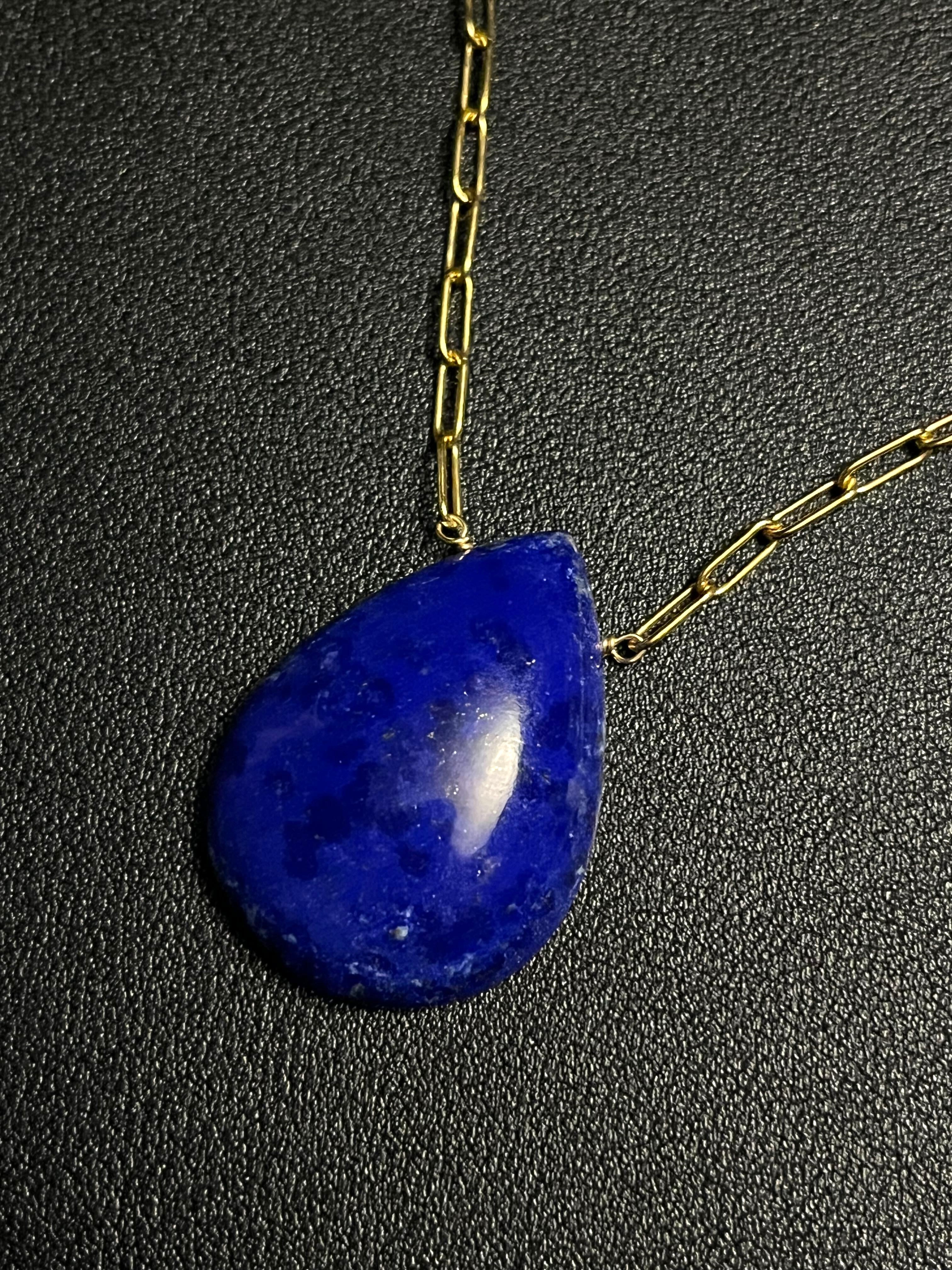 •AEON• lapis lazuli + gold necklace (18"-20")