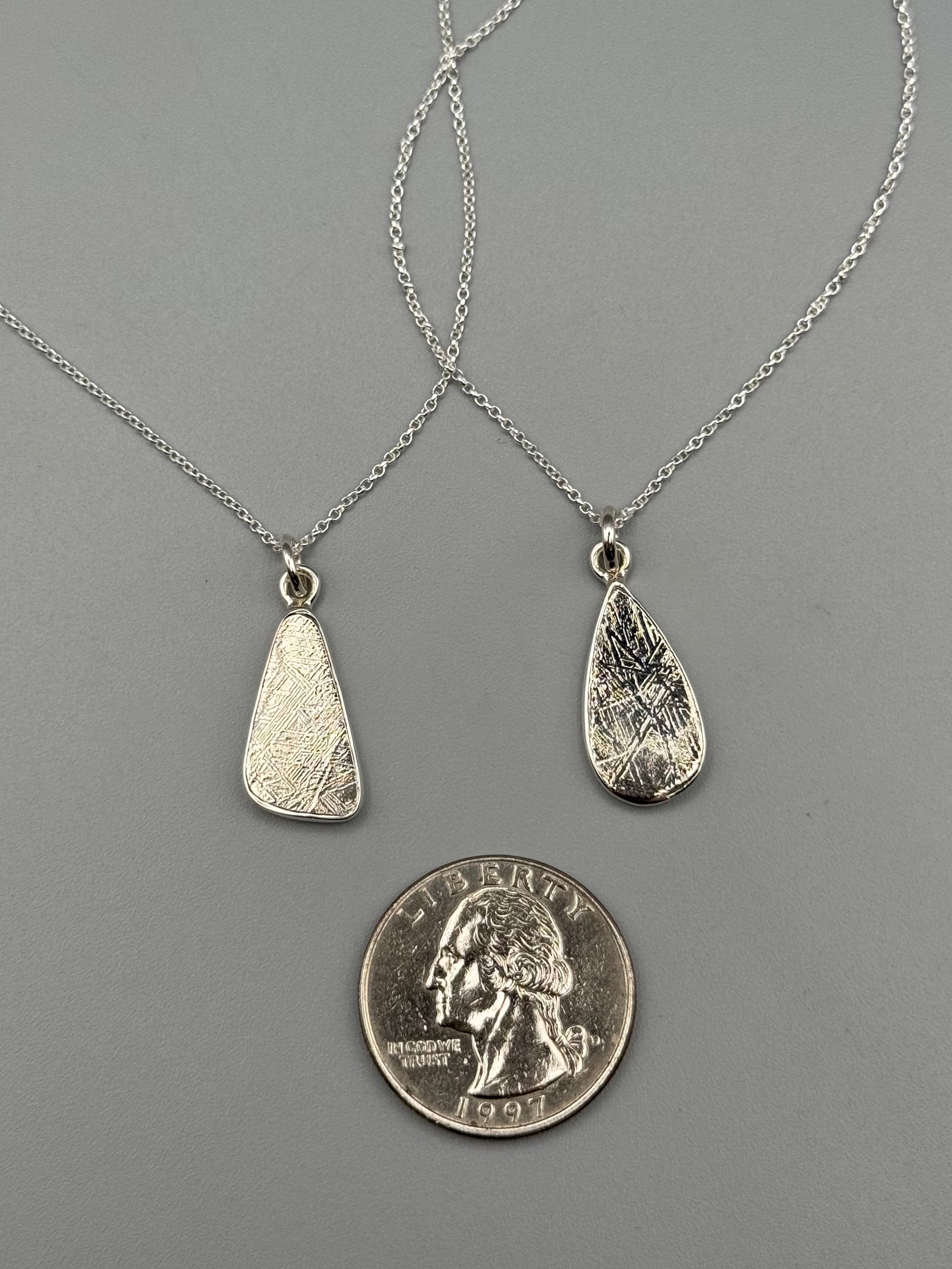 •METEORITE• sterling silver necklace (18" long)