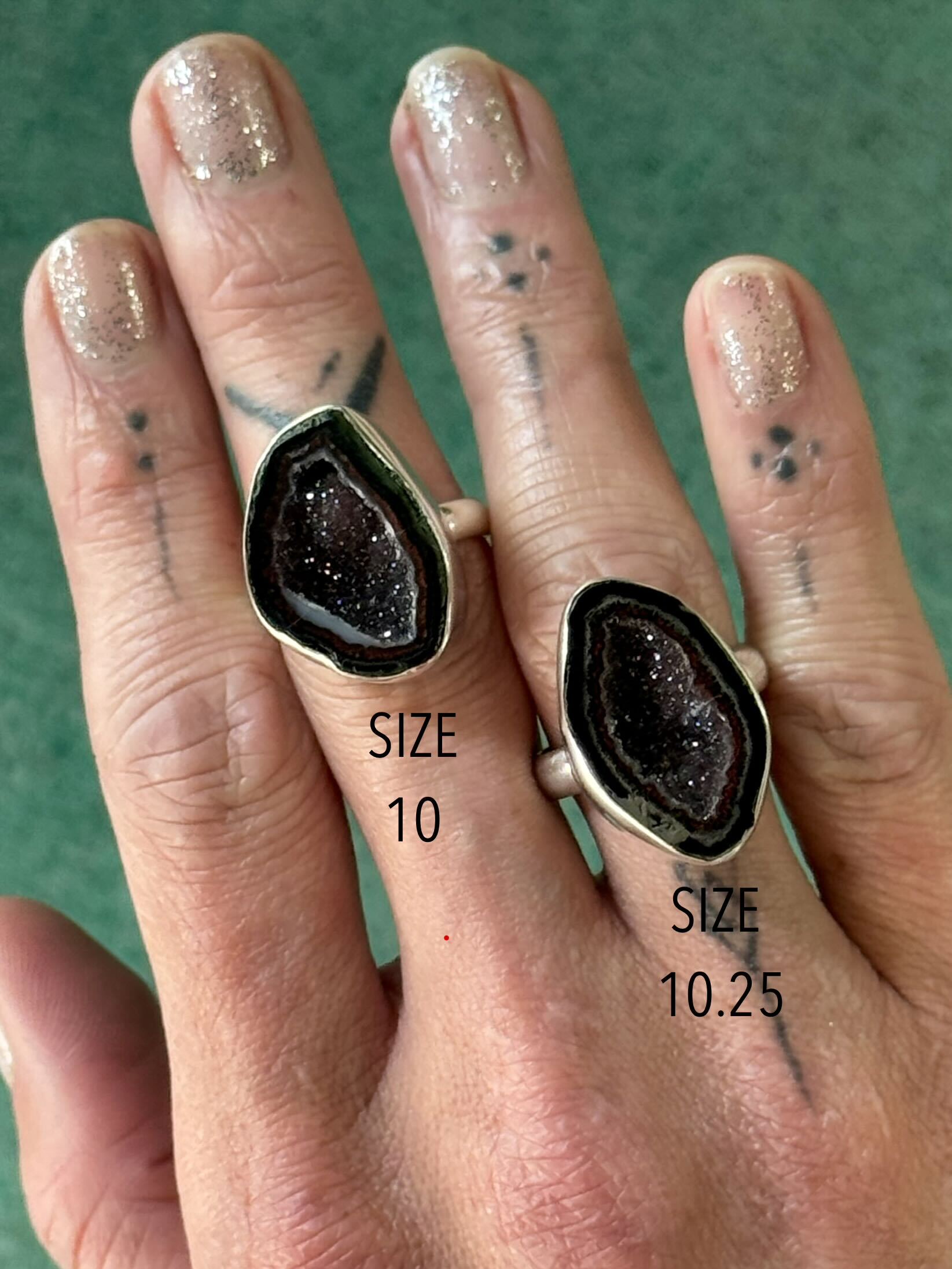 •COCONUT DRUZY - FREEFORM• sterling silver ring (various sizes)