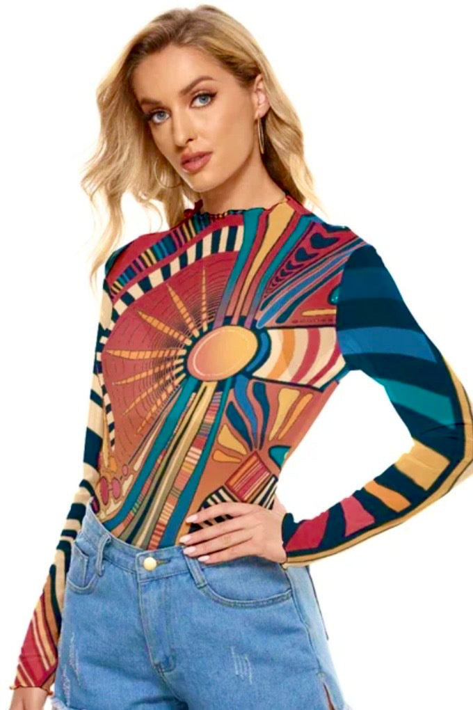 •CIRCUS SUNSET• locally designed abstract mesh top