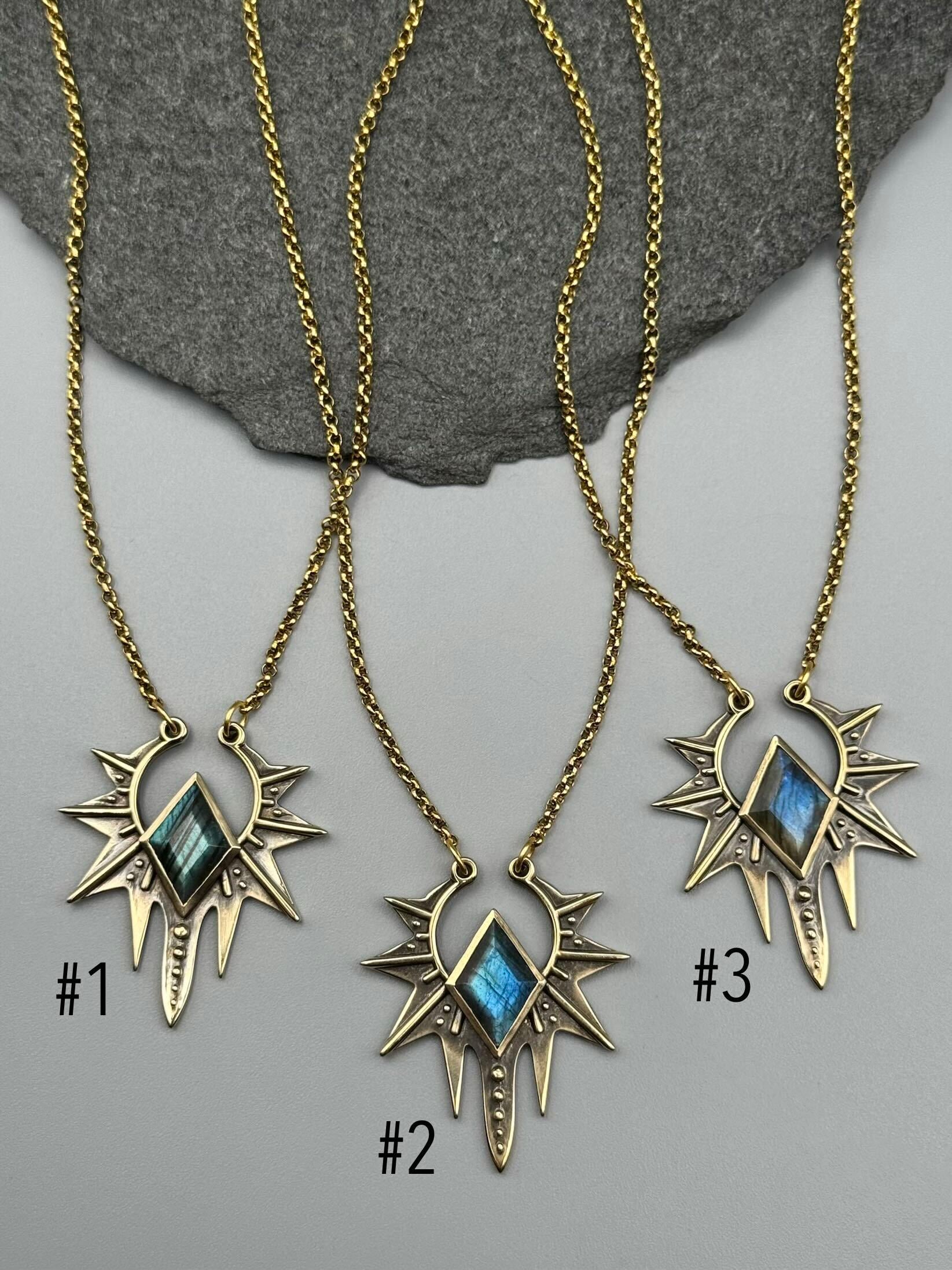 •STARLING• labradorite + gold necklace (16" long)