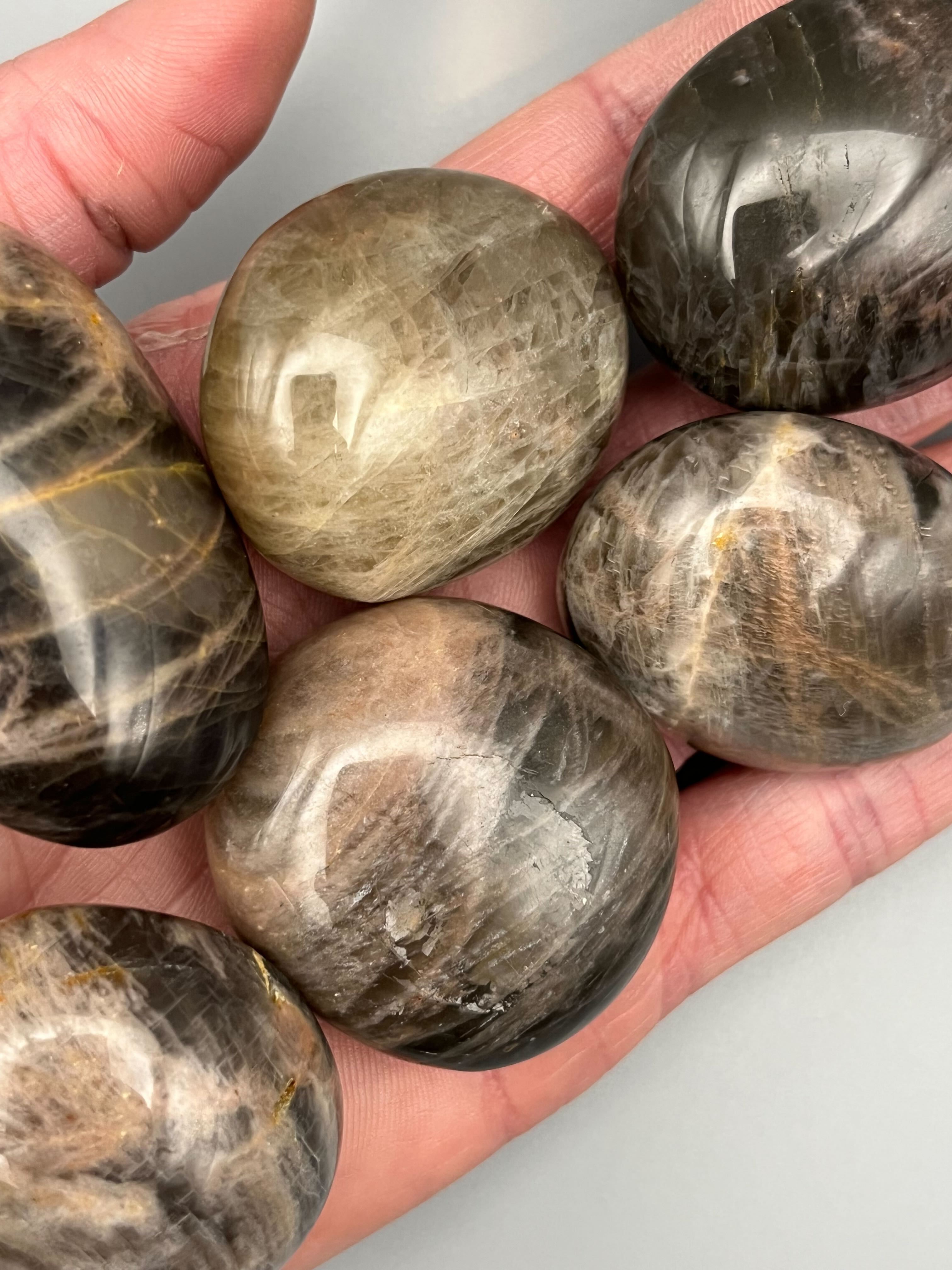 •BLACK MOONSTONE• pebble