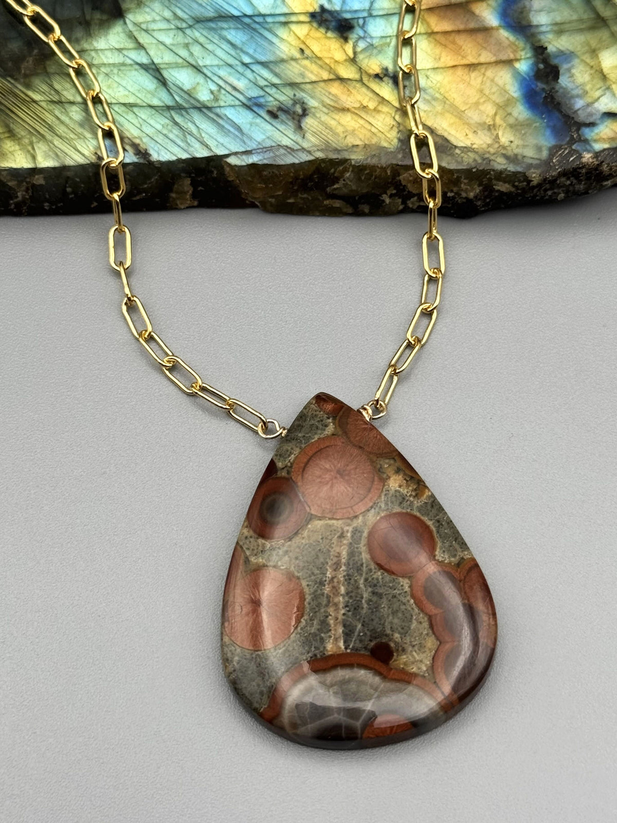 •AEON• alamos obsidian + gold necklace (17"-19" long)
