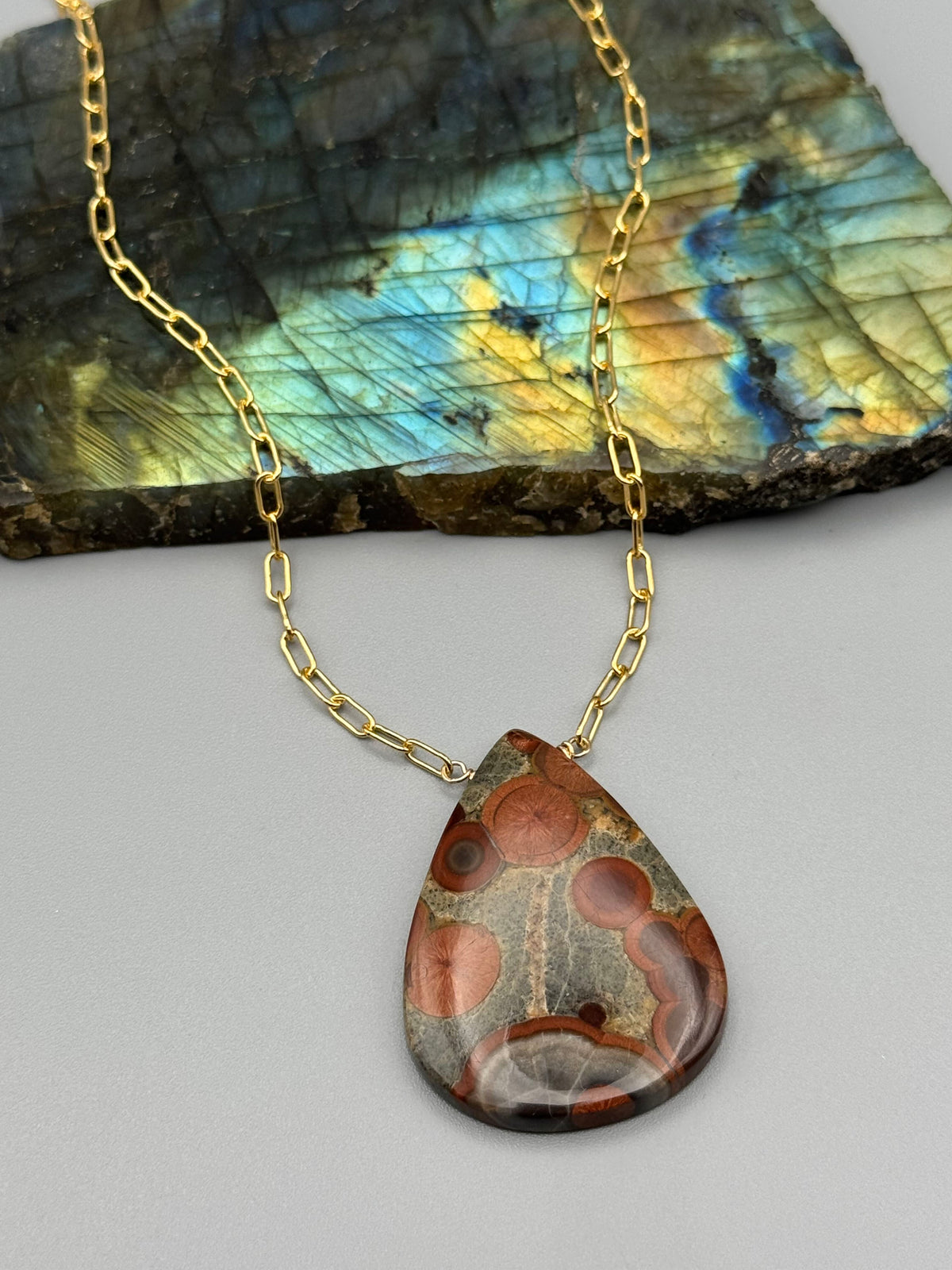 •AEON• alamos obsidian + gold necklace (17"-19" long)