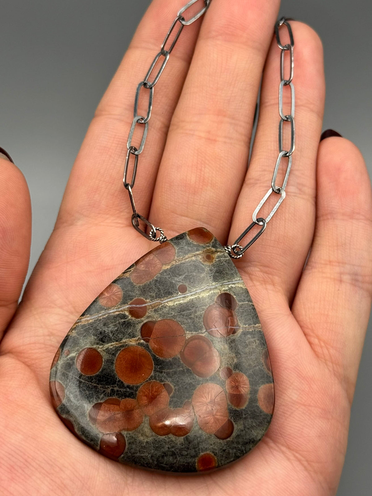 •AEON• alamos obsidian + silver necklace (17"-19" long)