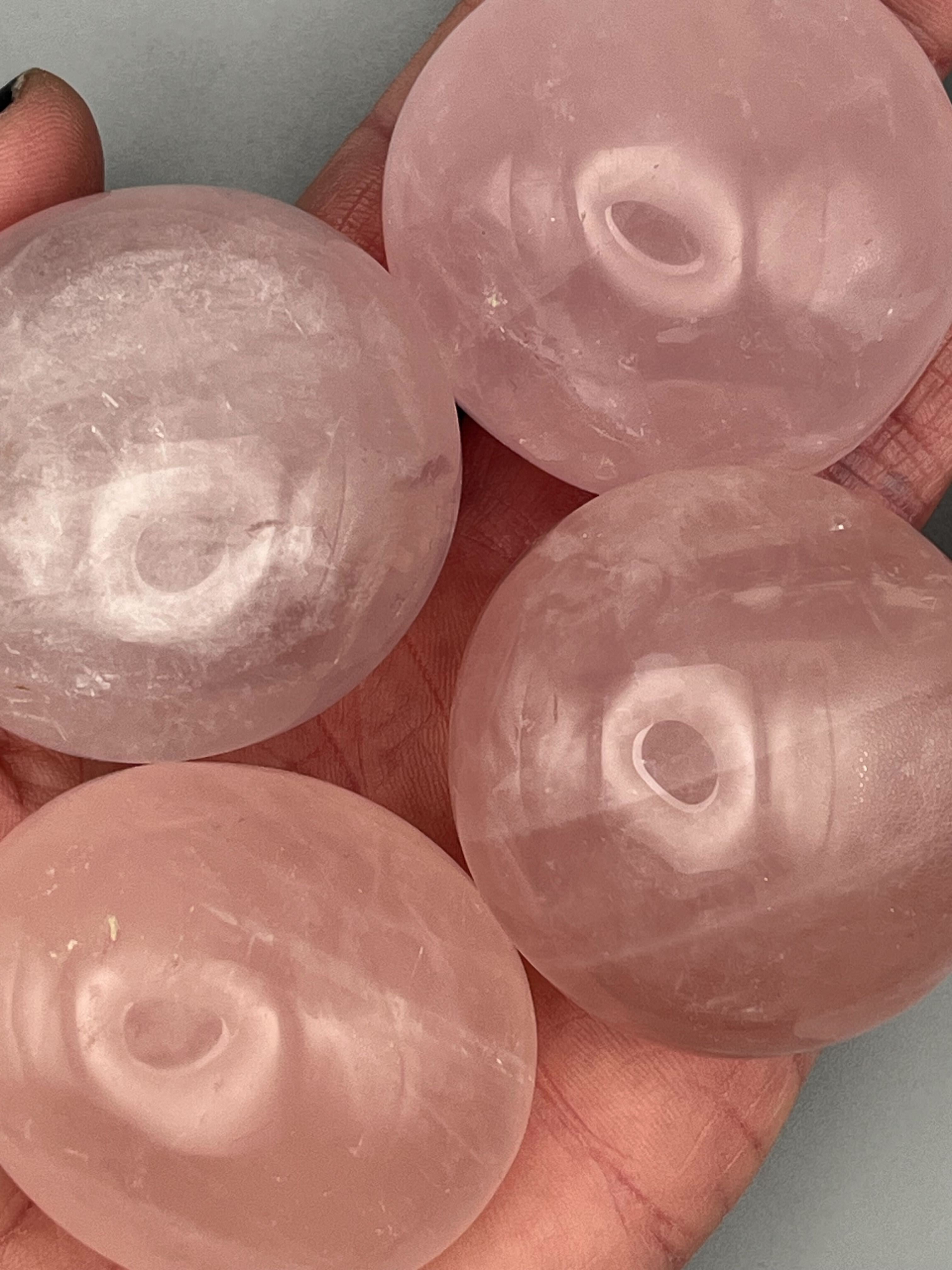 •ROSE QUARTZ• palm stone
