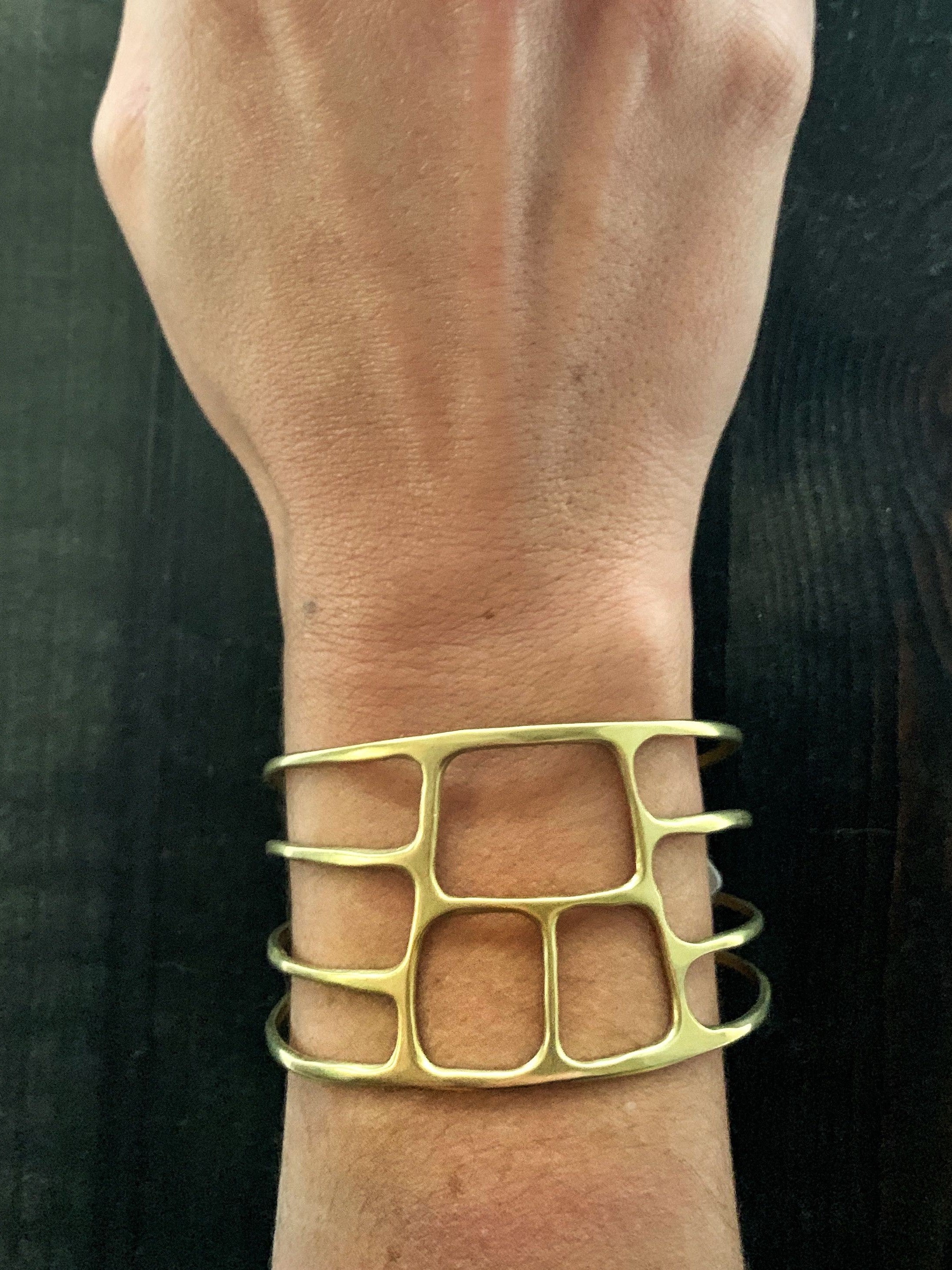 •LATTICE• brass bracelet