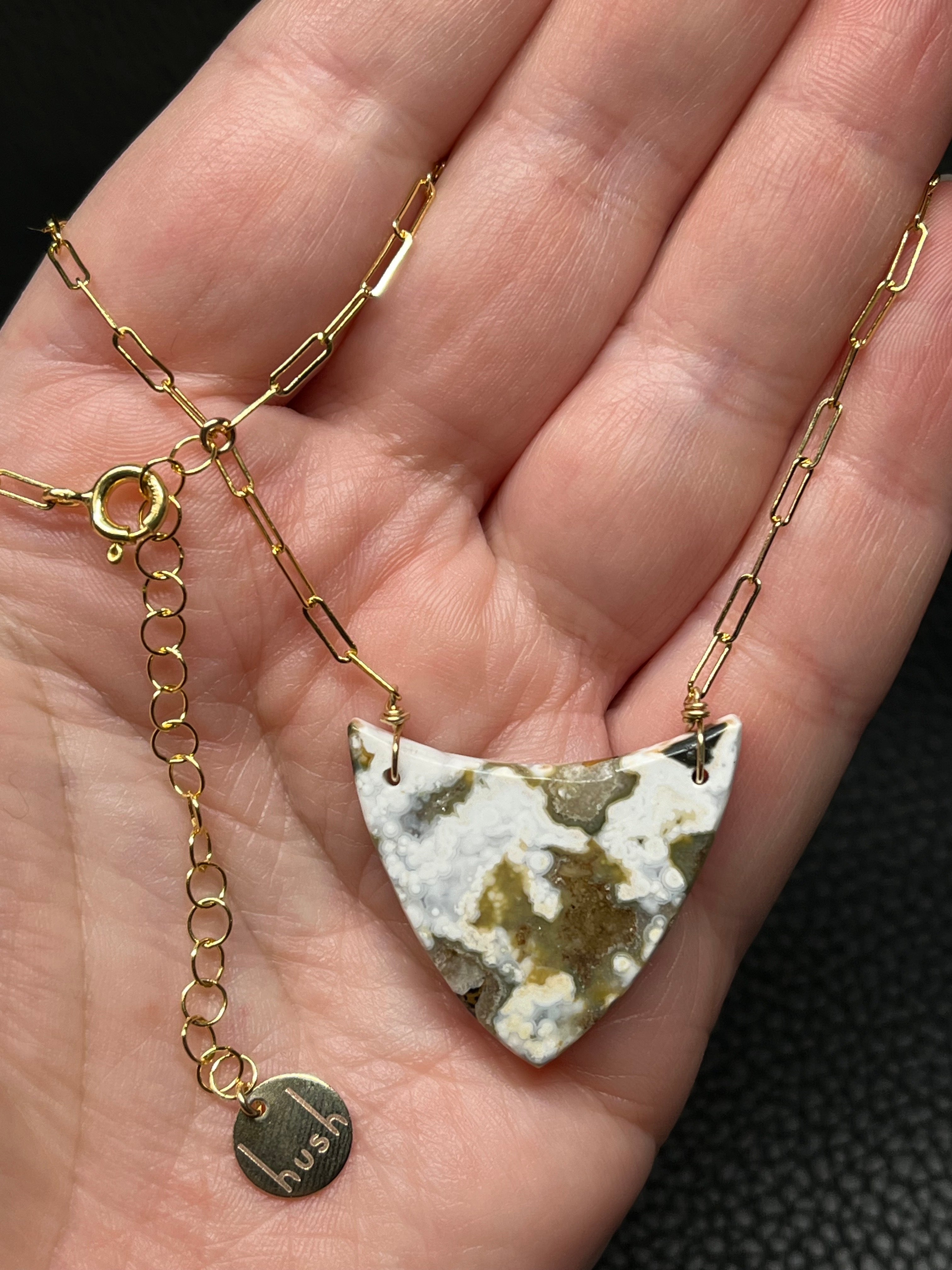 •AEON• ocean jasper + gold necklace (16"-18")