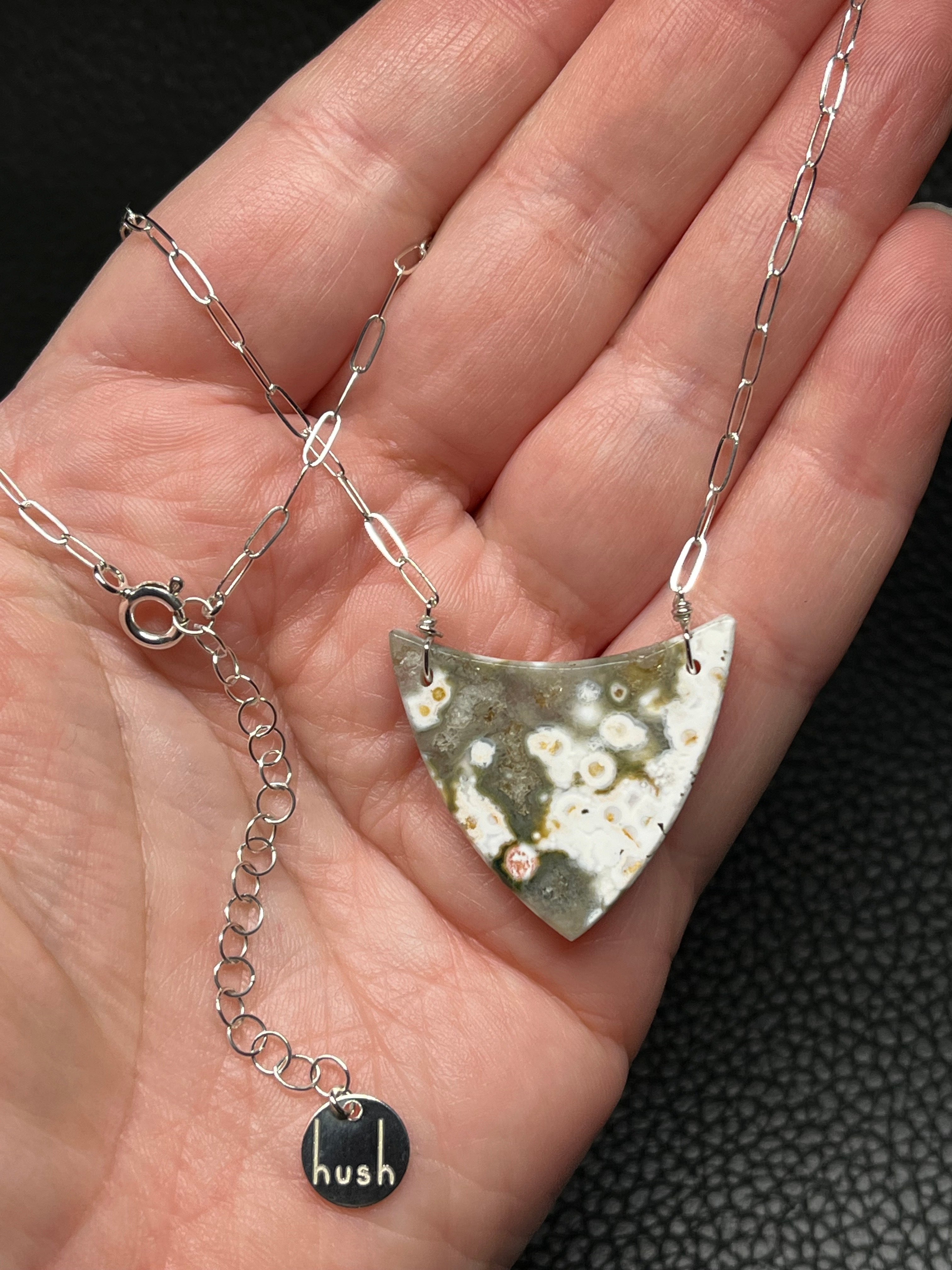 •AEON• ocean jasper + silver necklace (16"-18")