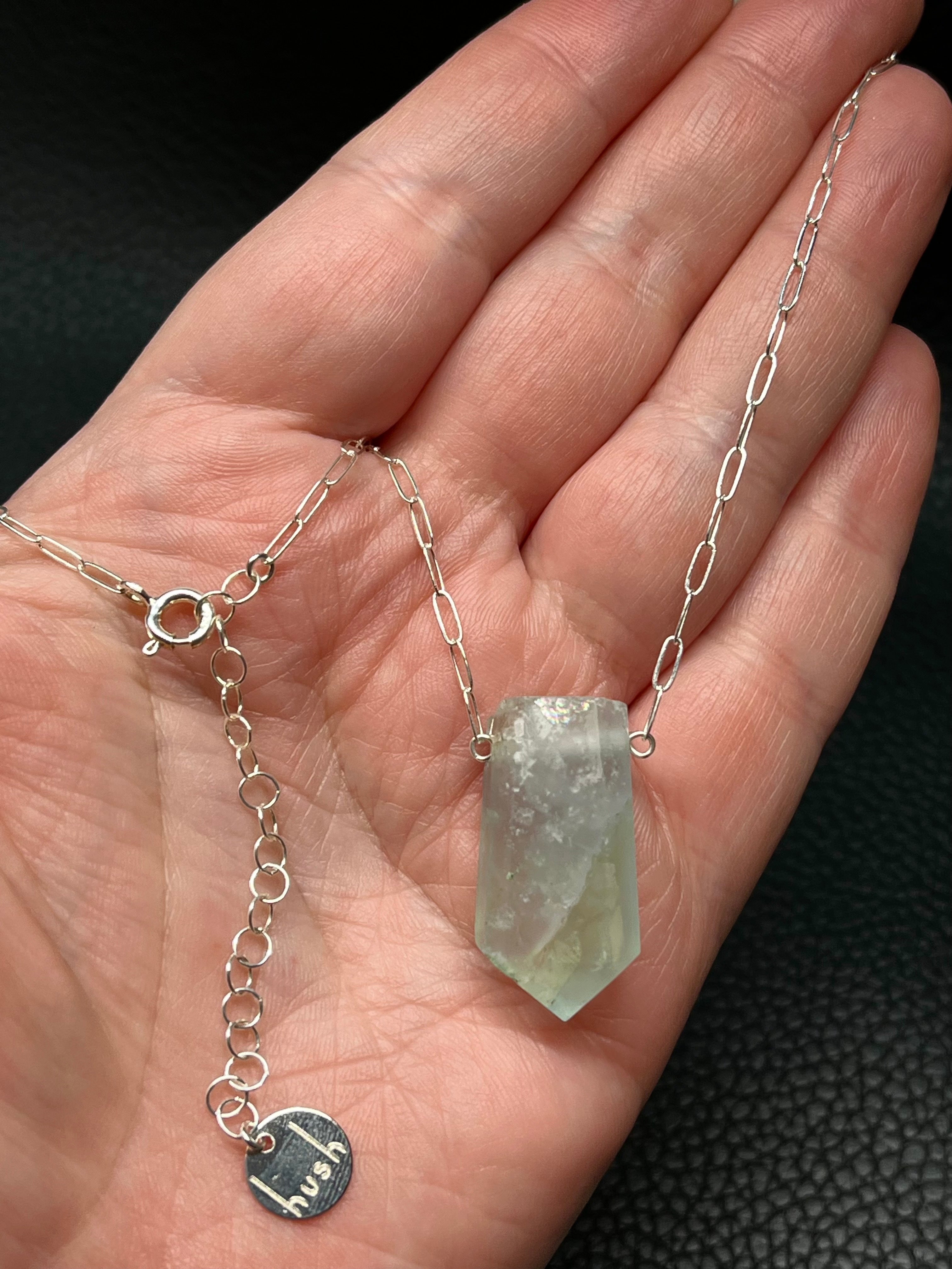 •AEON• fluorite + silver necklace (18"-20")