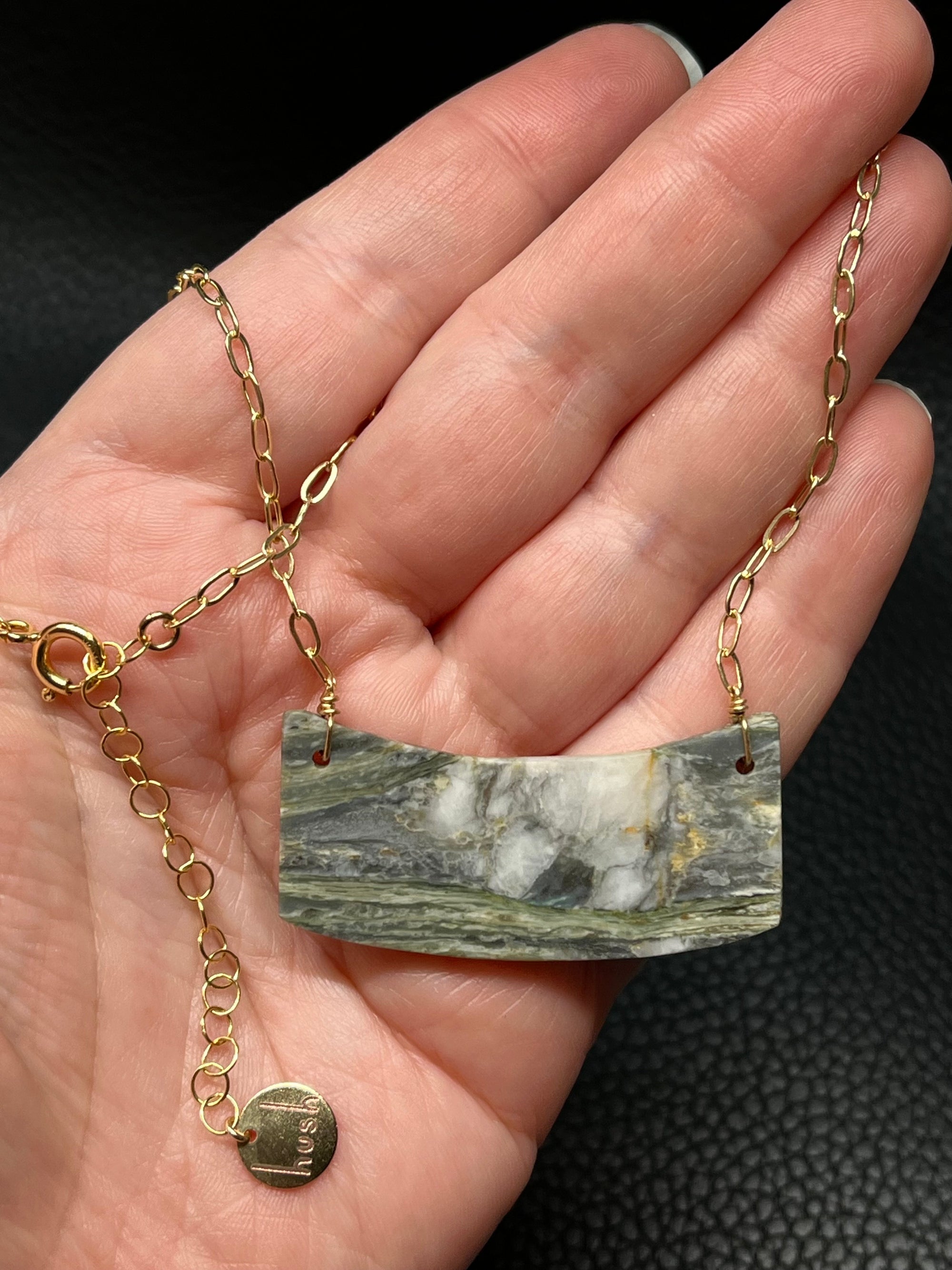 •AEON• ocean jasper + silver necklace (16
