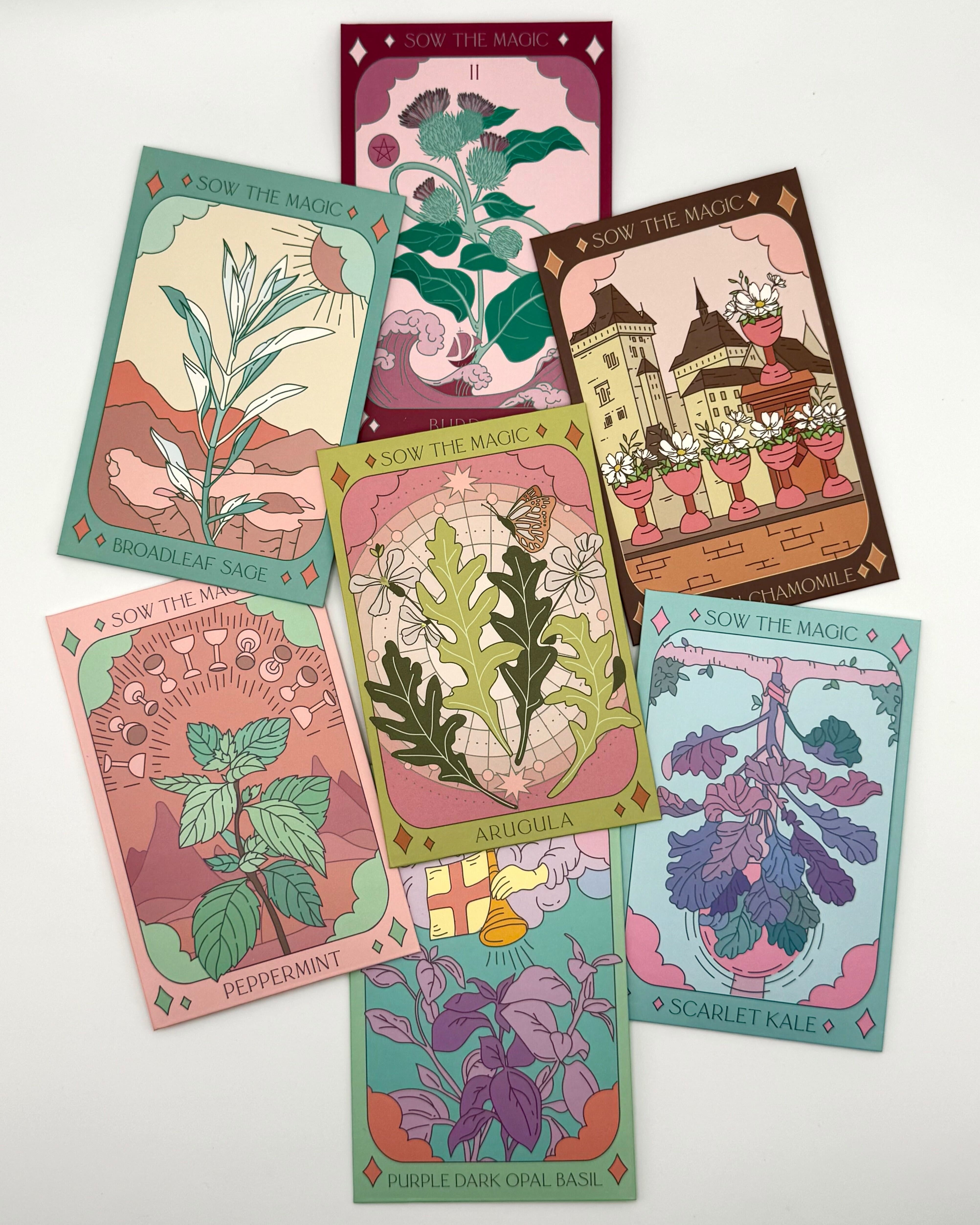 •SEEDS - HERBS & GREENS• tarot inspired garden (various options)