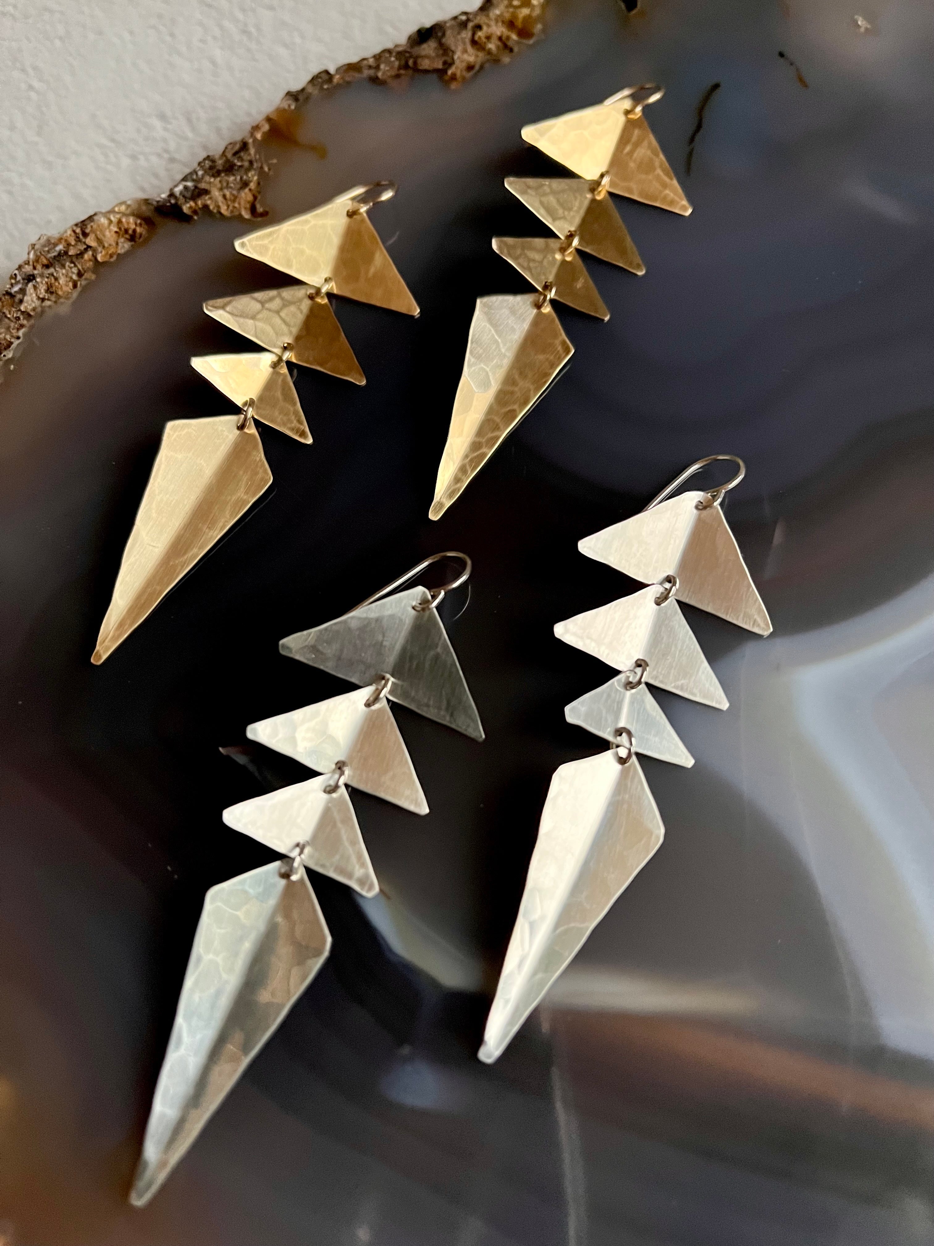 • MOKI • silver dangle earrings