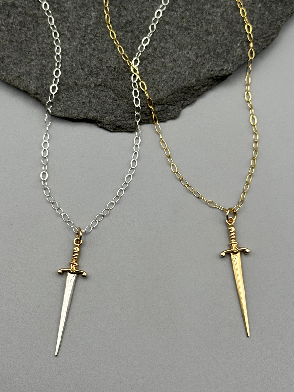 •BIG DAGGER•  gold necklace