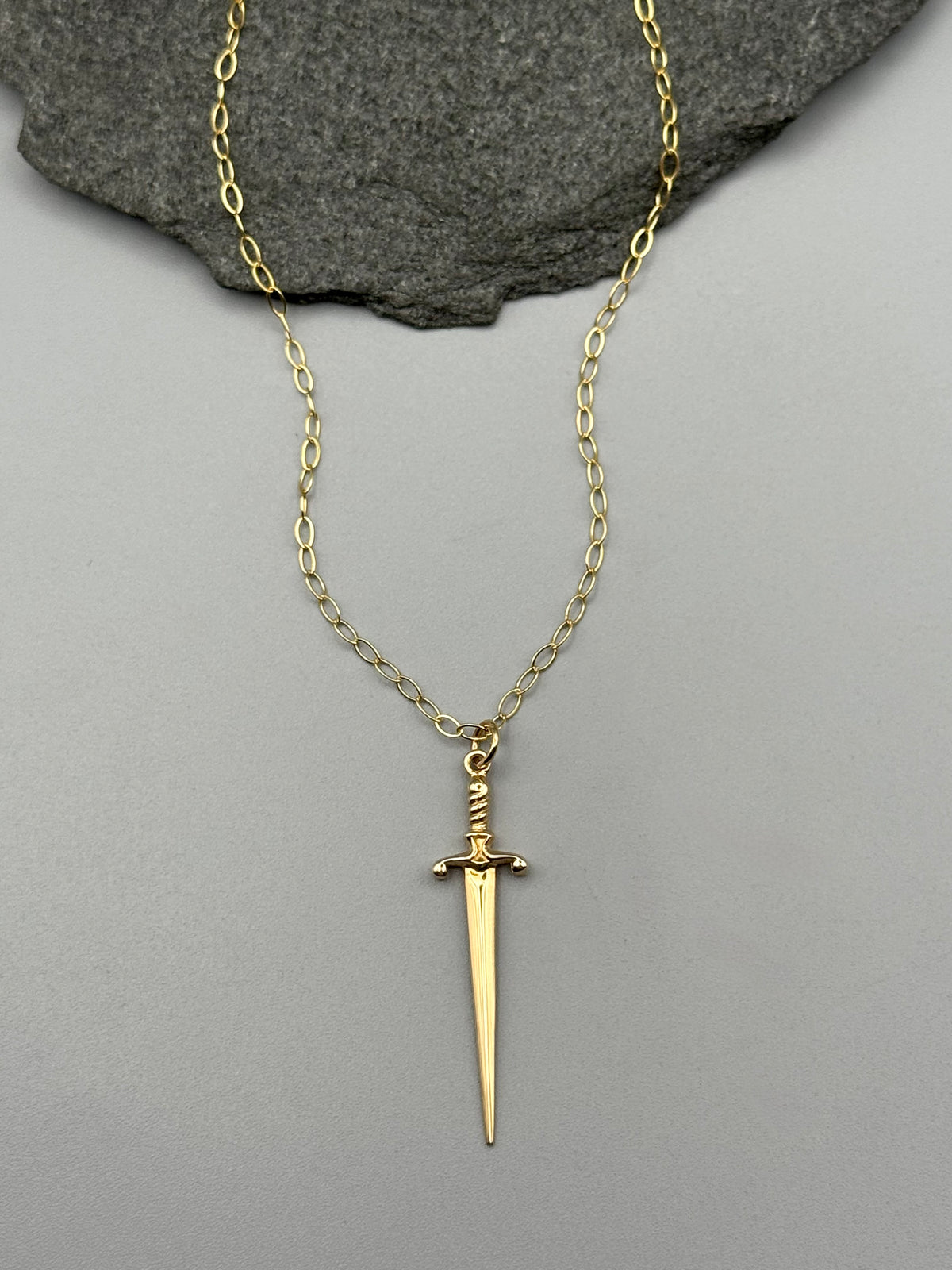 •BIG DAGGER•  gold necklace
