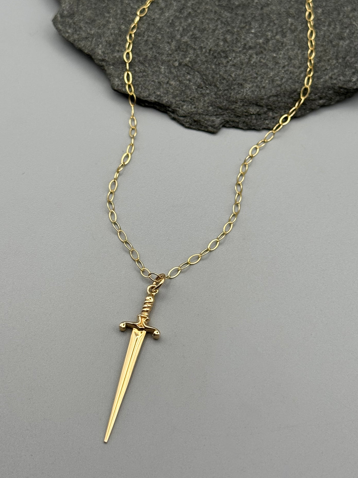 •BIG DAGGER•  gold necklace